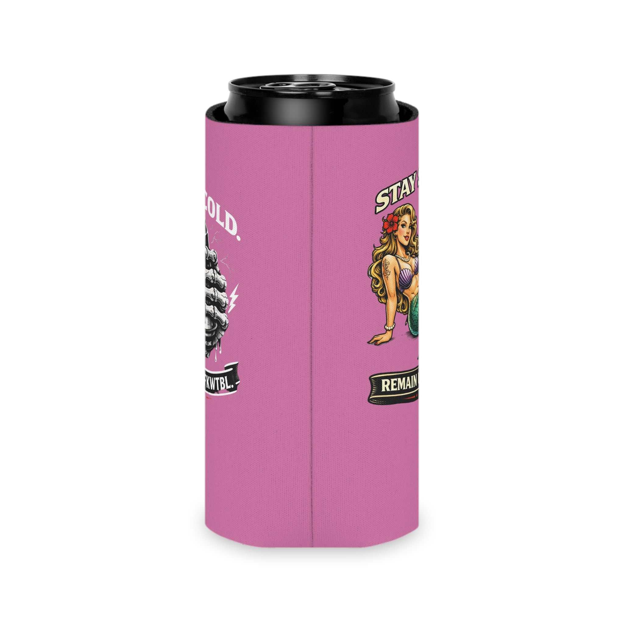 Can Cooler — "Stay Salty / Stay Cold" Mermaids & Skeleton Beer Koozie