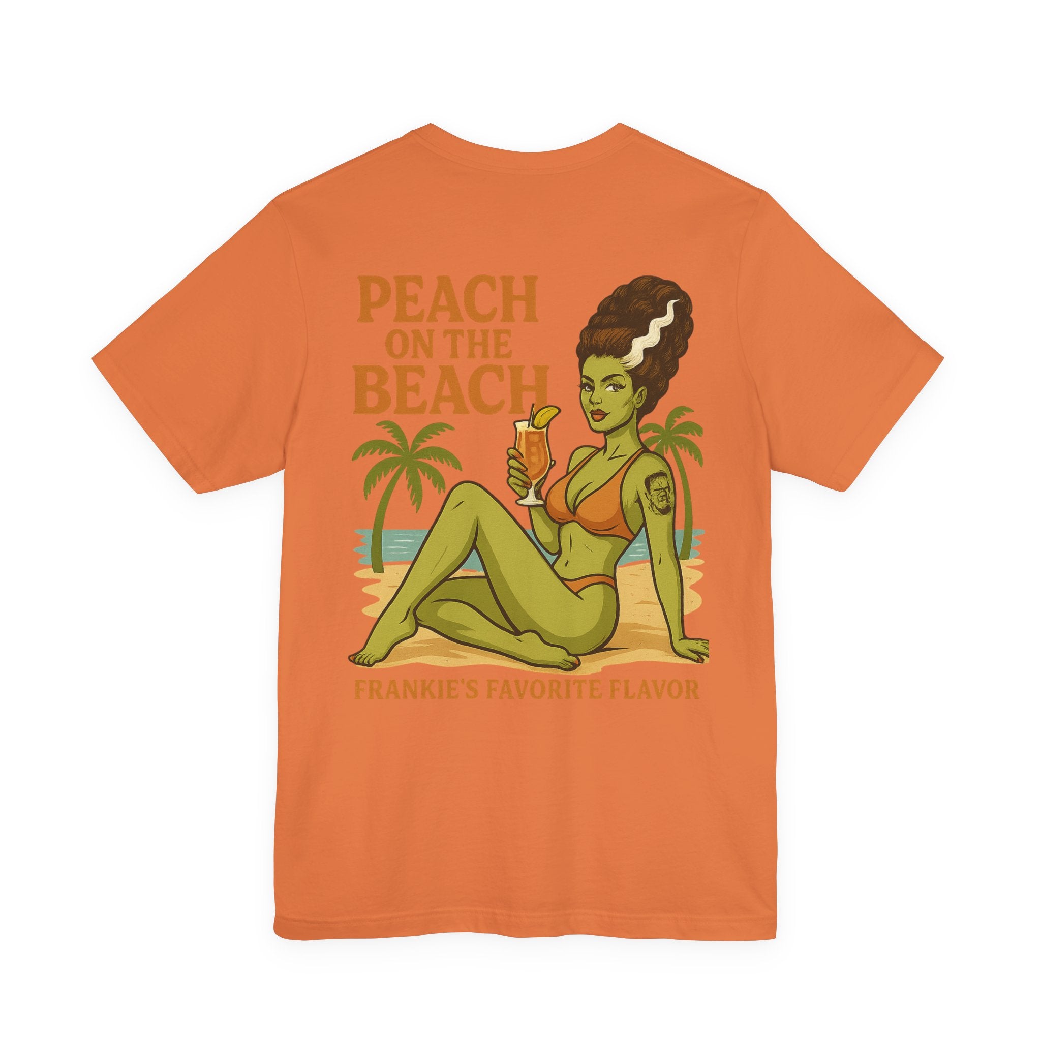 Peach on the Beach T-Shirt — Frankie’s Favorite Flavor Vintage Pinup Beach Tee