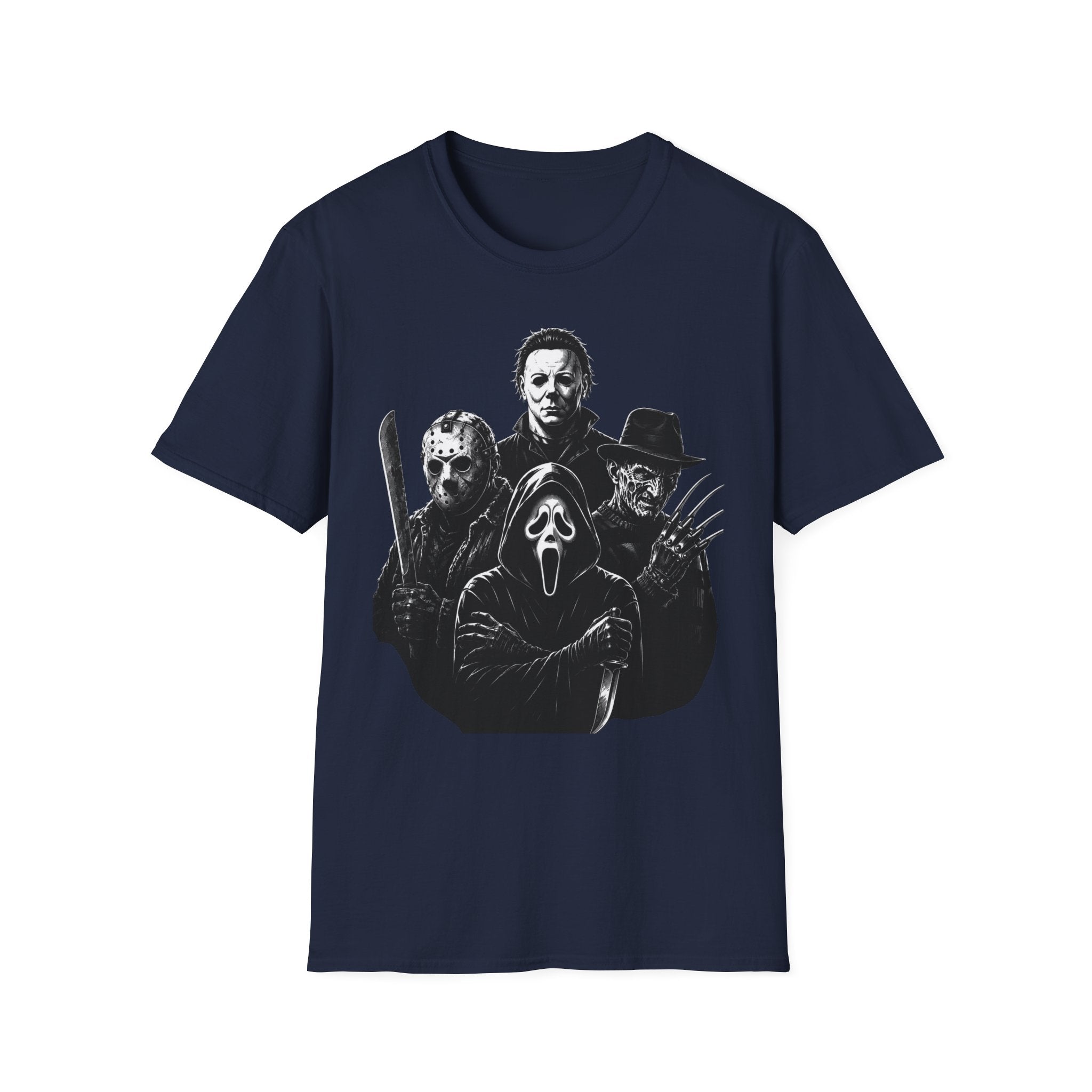 Horror Icons T-Shirt — Michael Myers, Jason, Freddy & Ghostface Graphic Tee