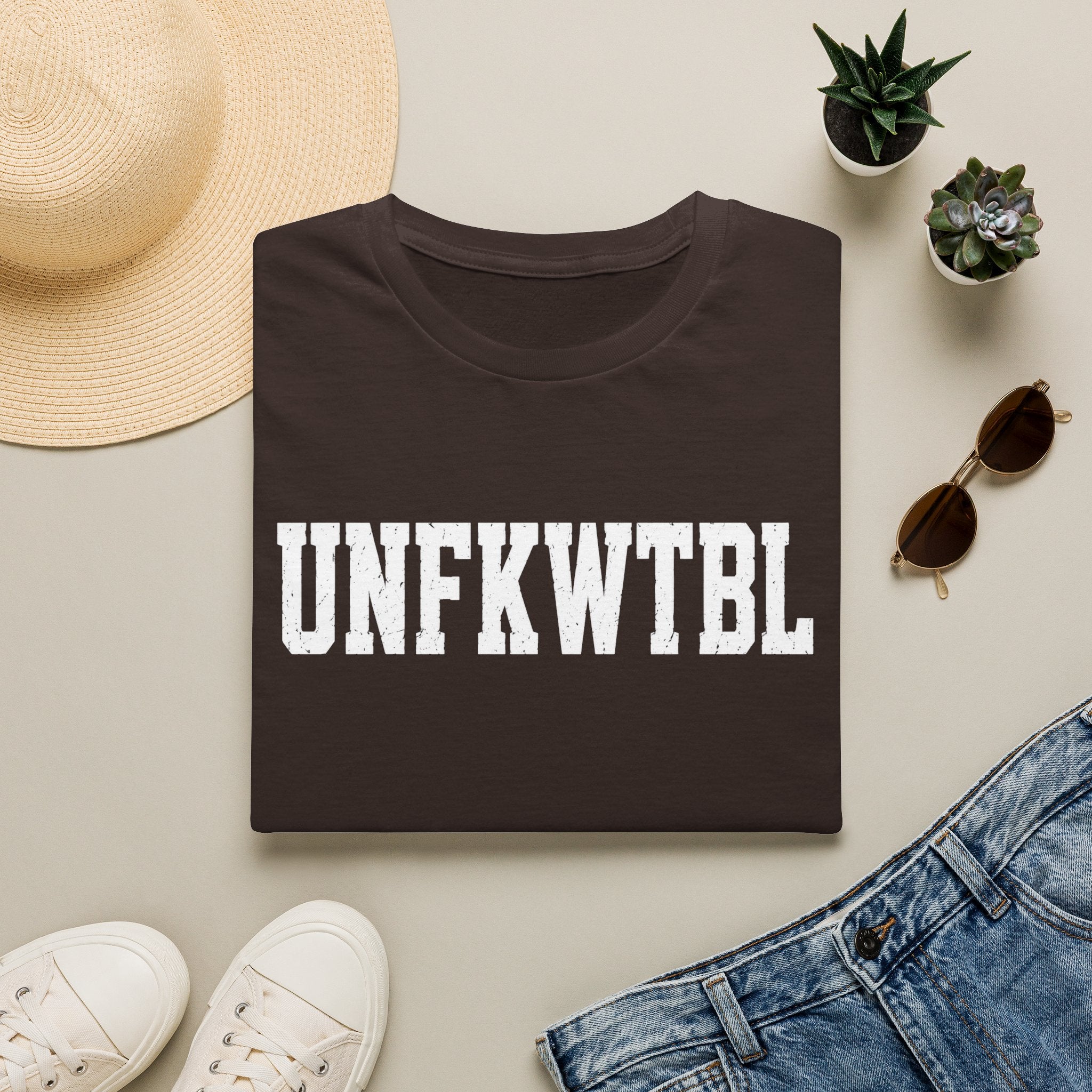 UNFKWTBL Graphic T-Shirt — Bold Collegiate Lettering