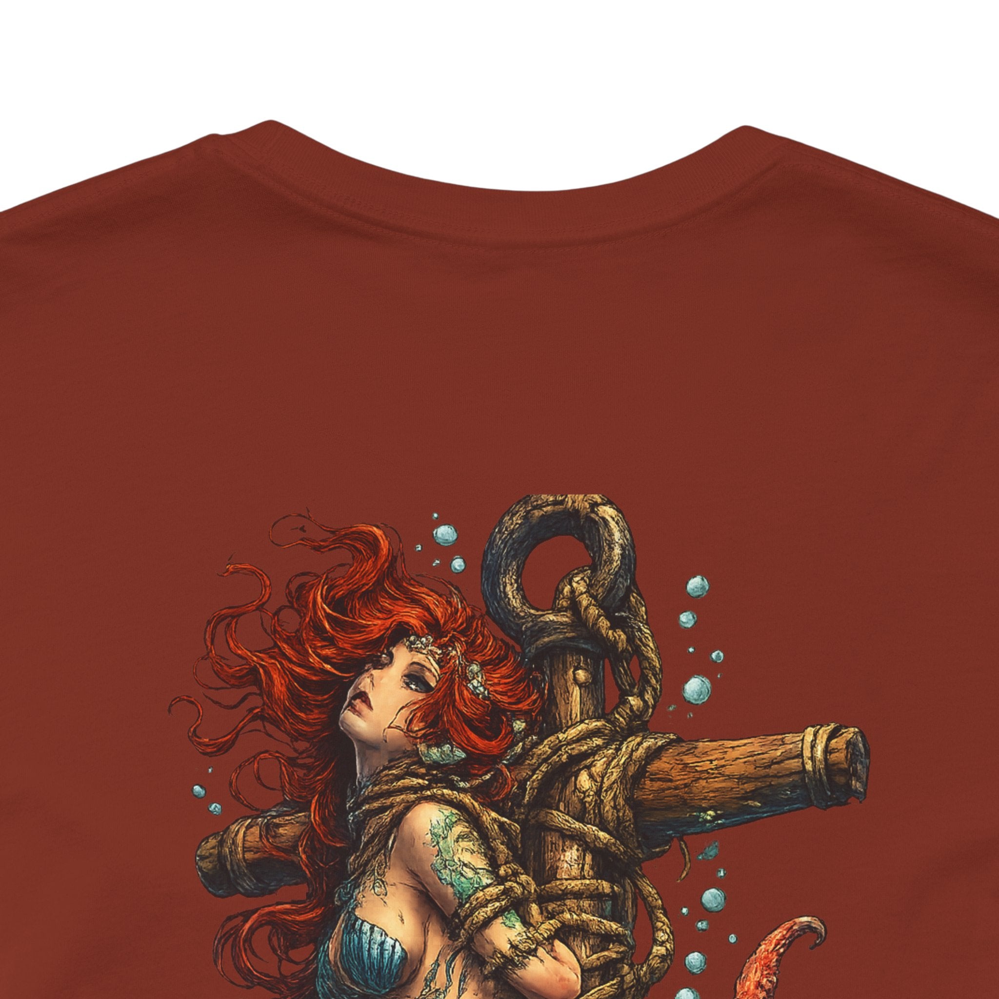 Mermaid Anchor Graphic Tee — Vintage Nautical Octopus Design