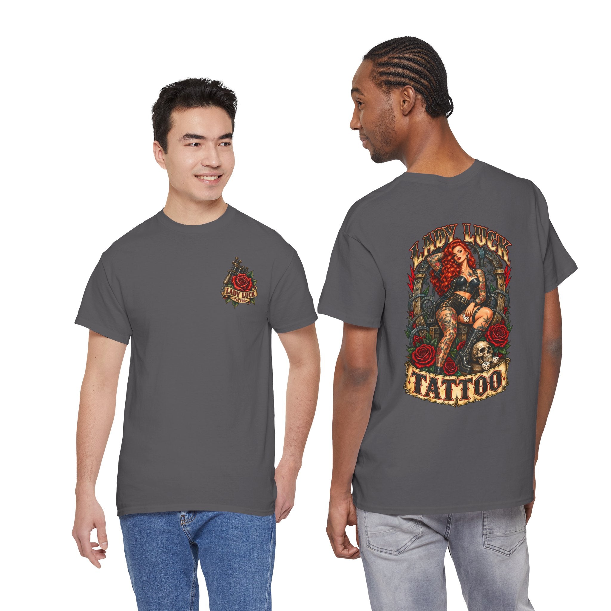 Lady Luck Tattoo Rebel Pinup Men’s Tee