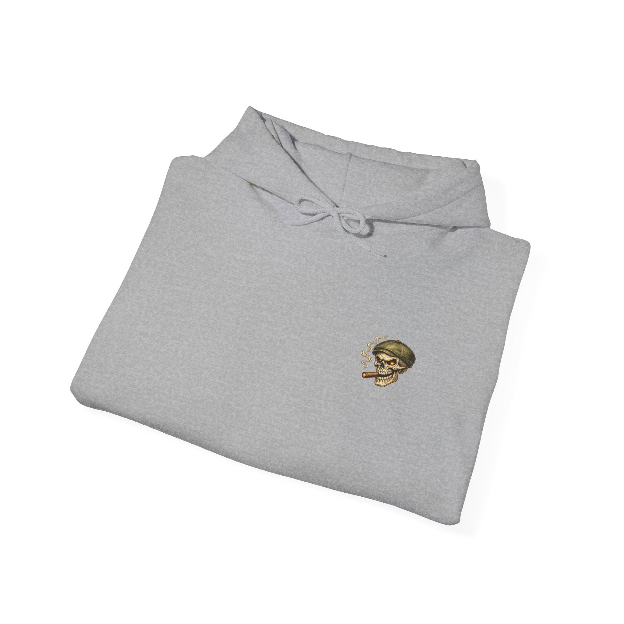 Still Standing Skull Hoodie — Vintage Military Skeleton Smoking Cigar Sweatshirt
