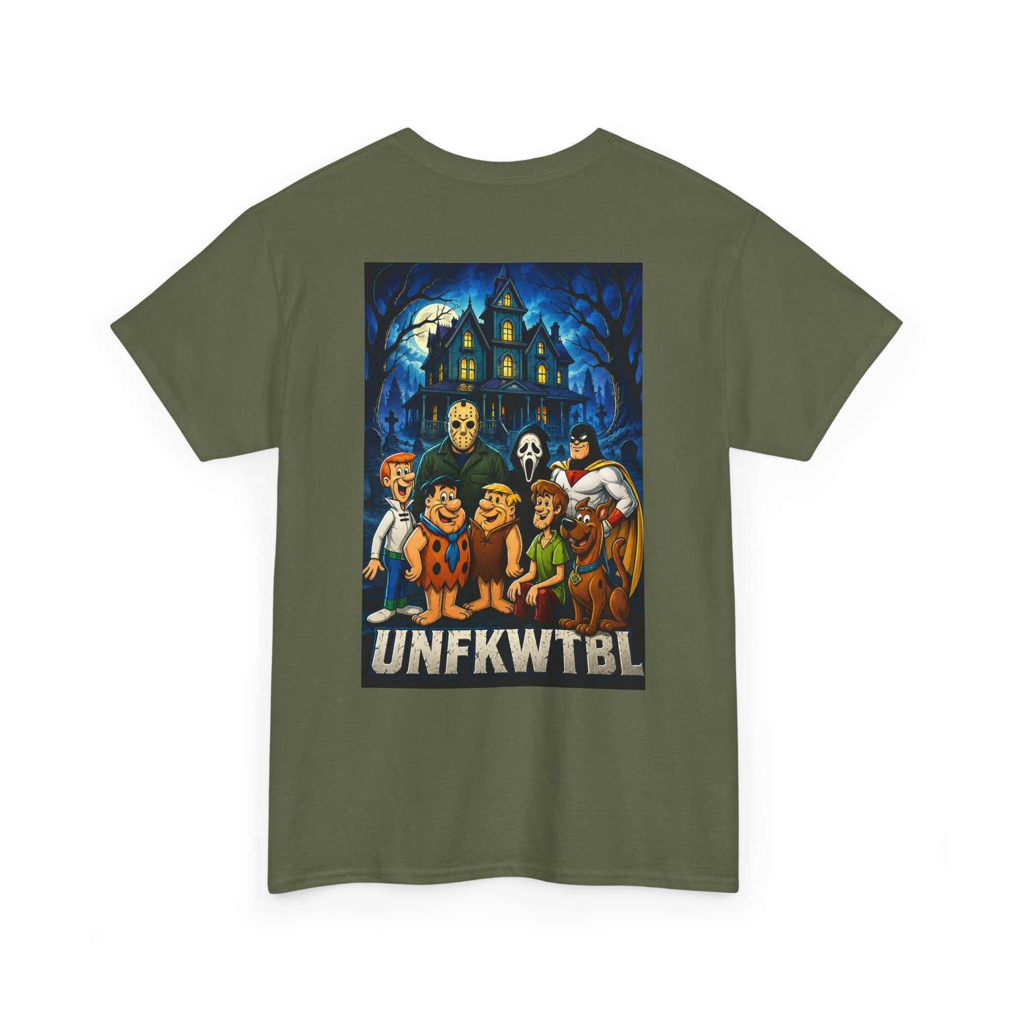 Scooby-Style Haunted Crew T-Shirt — Retro Mystery Mansion Graphic