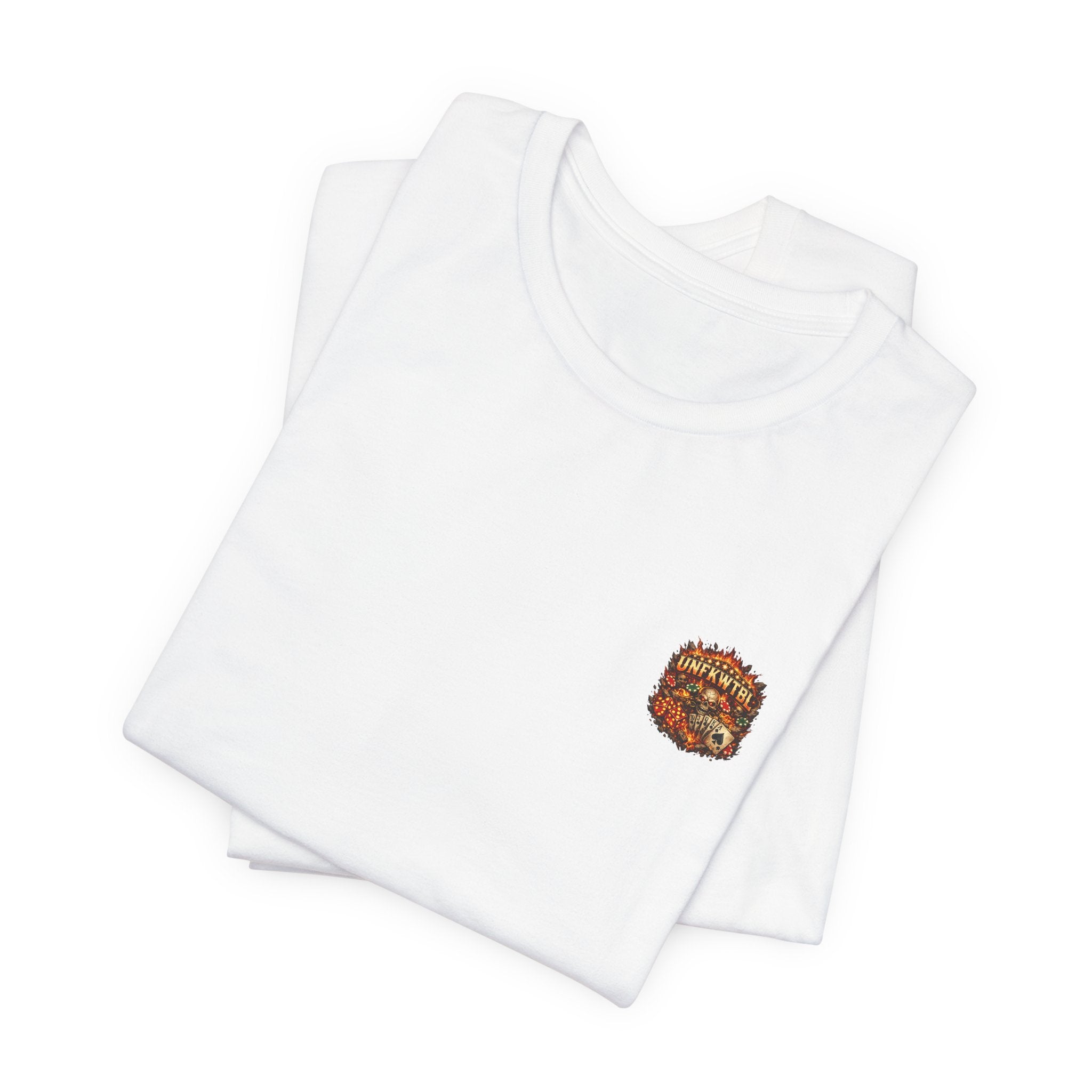 Fear No Luck Skull Graphic Tee — Bold Biker Poker T‑Shirt
