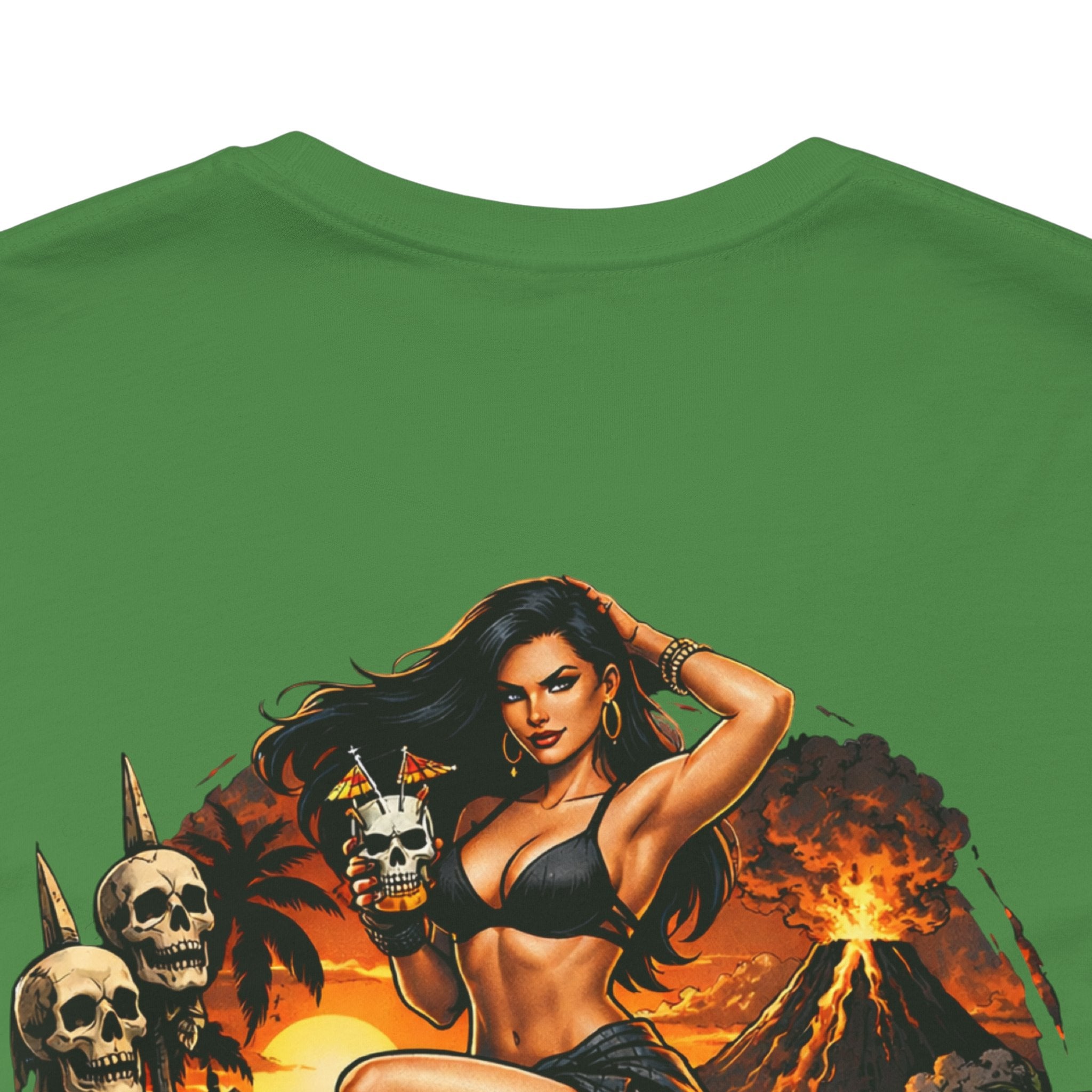 Paradise Has a Price T-Shirt — Tropical Pinup Skull Island Graphic Tee