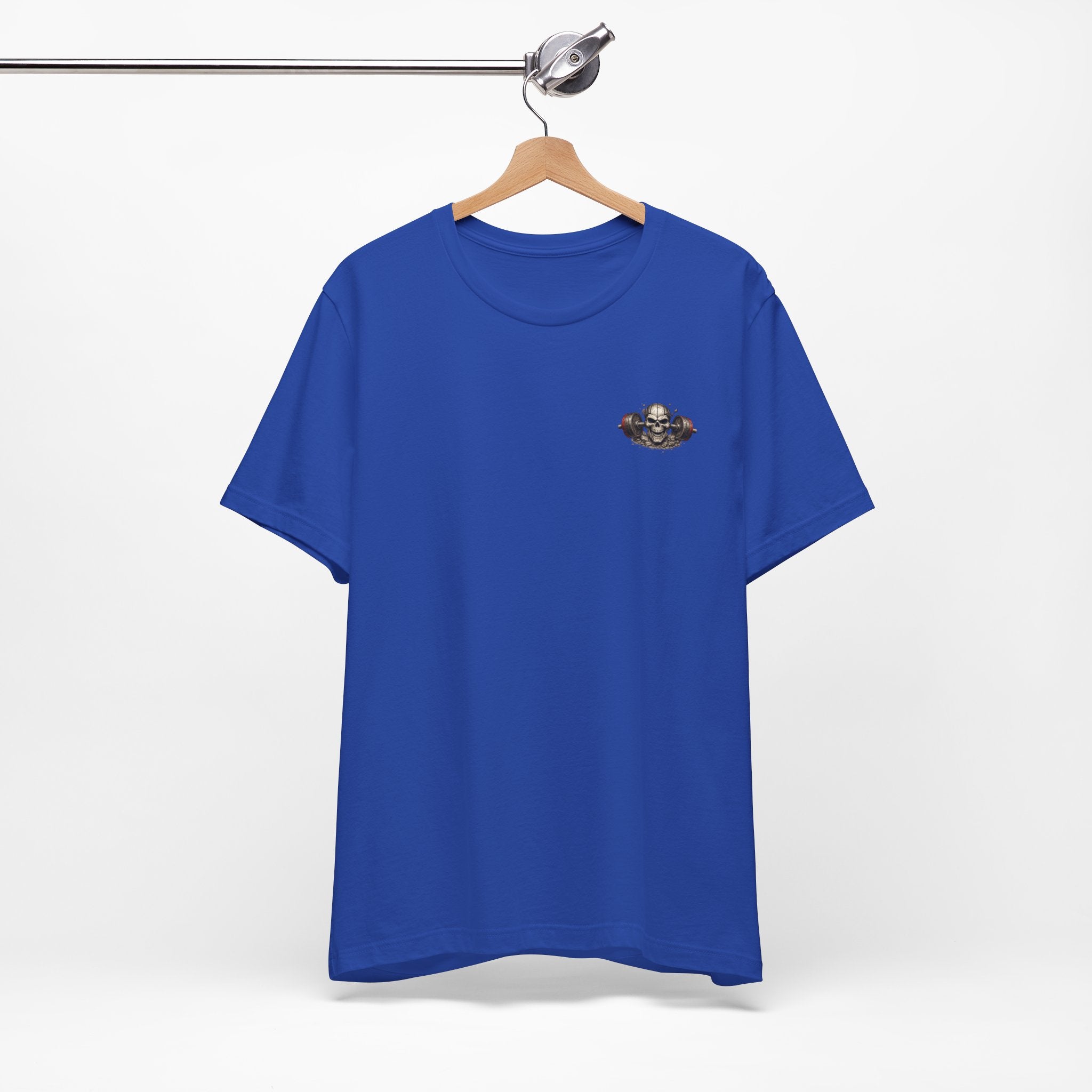 Be Unfkwtbl Tee — Skeletal Strongman Pulling Bus Graphic T‑Shirt