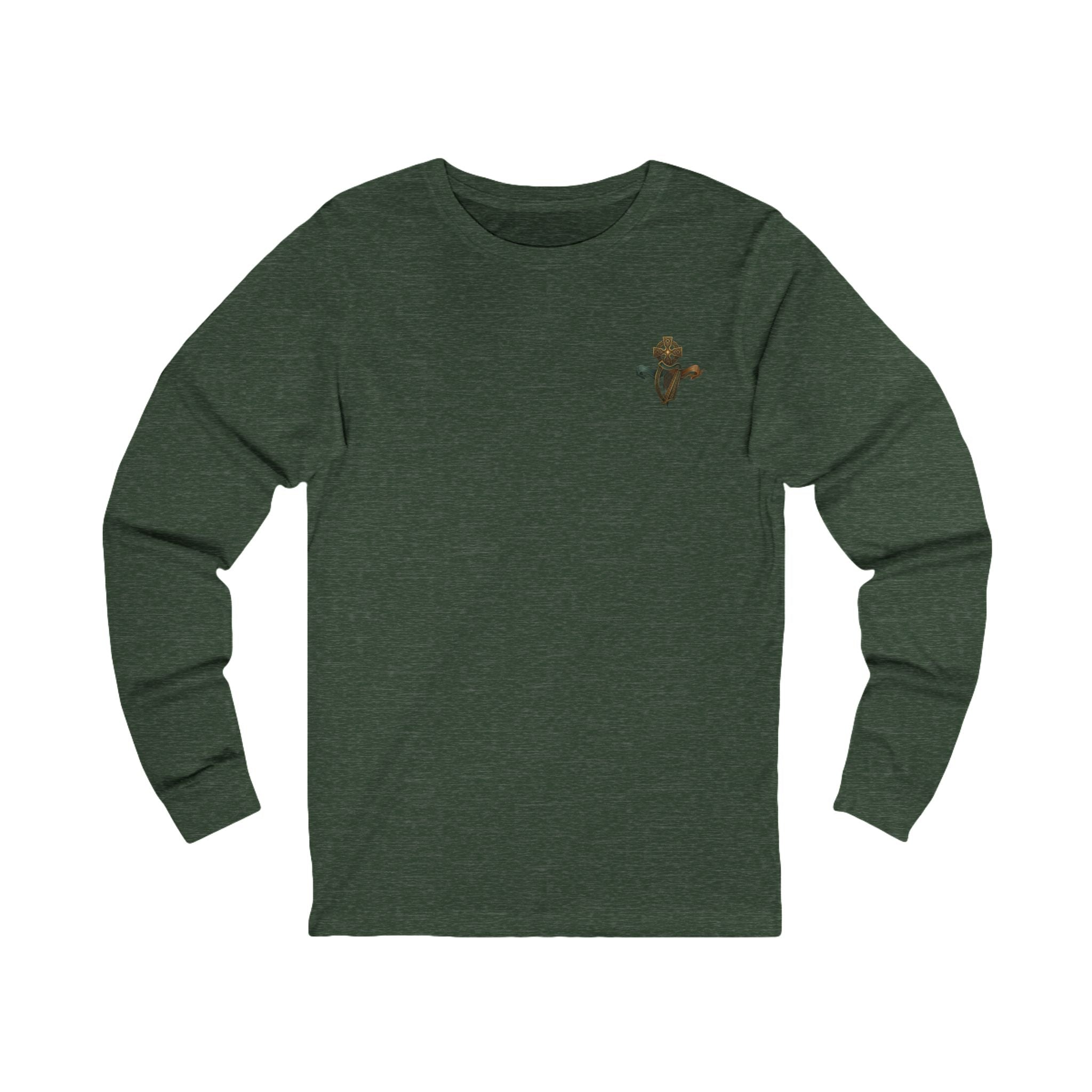 Irish Skull Leprechaun Long Sleeve Tee — “Éire Go Brách” St. Patrick’s Shirt
