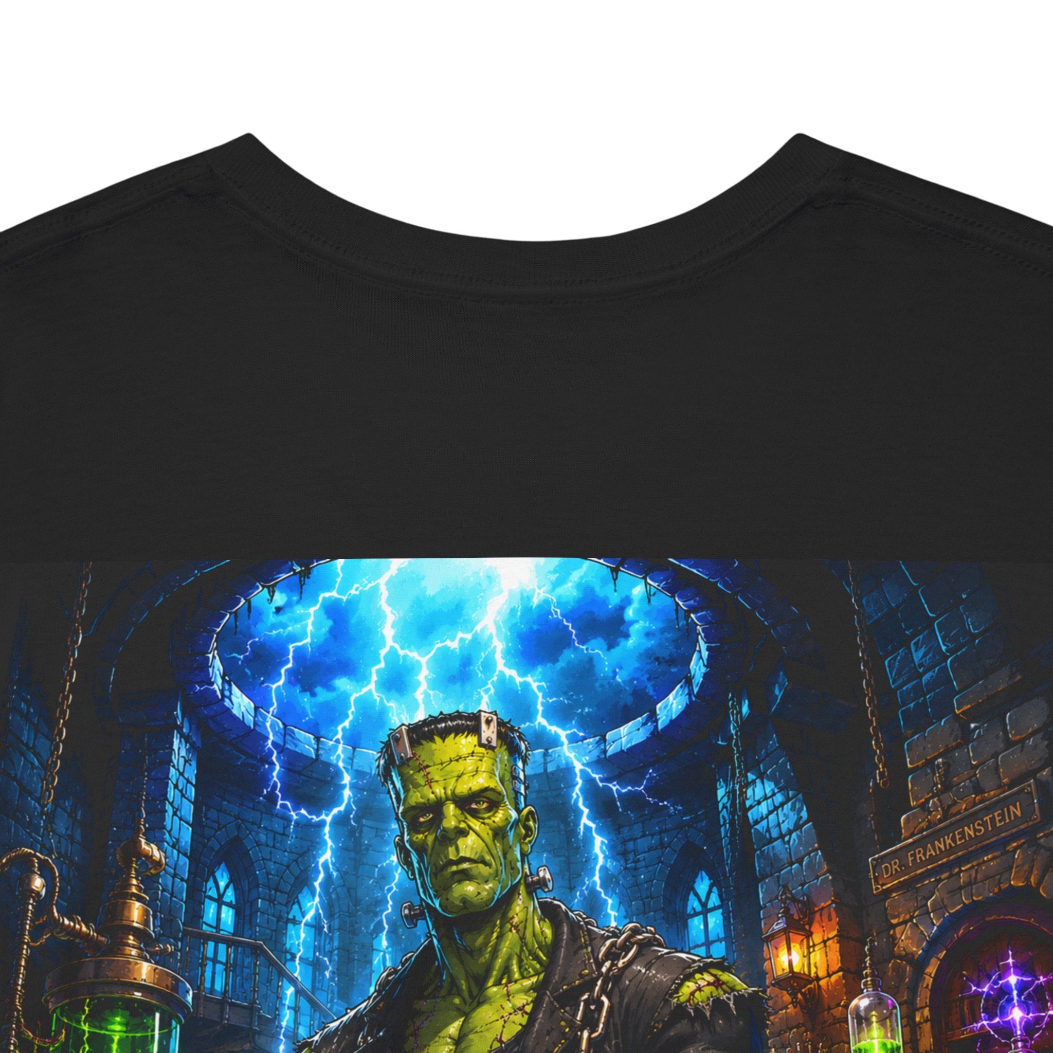 Frankenstein Lab Graphic Tee — "UNFKWTBL" Horror Sci‑Fi T-Shirt