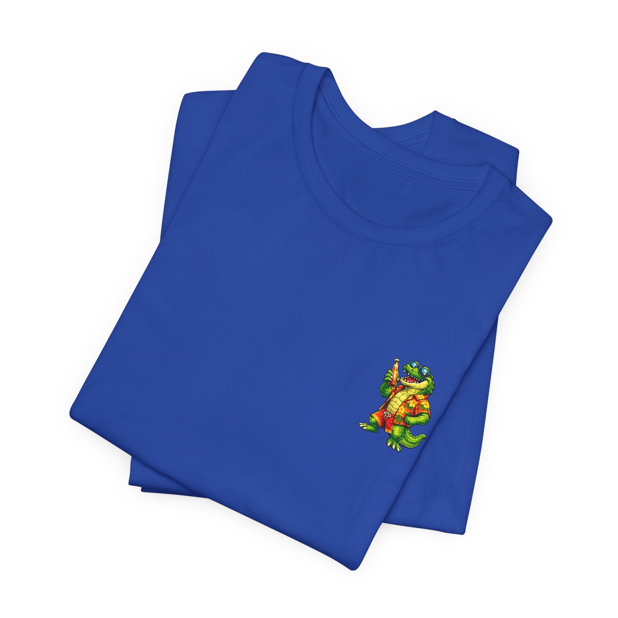 Vacation Party Tee — "This Is Why We Vacation" Tropical Shark & Gator Graphic Shirt