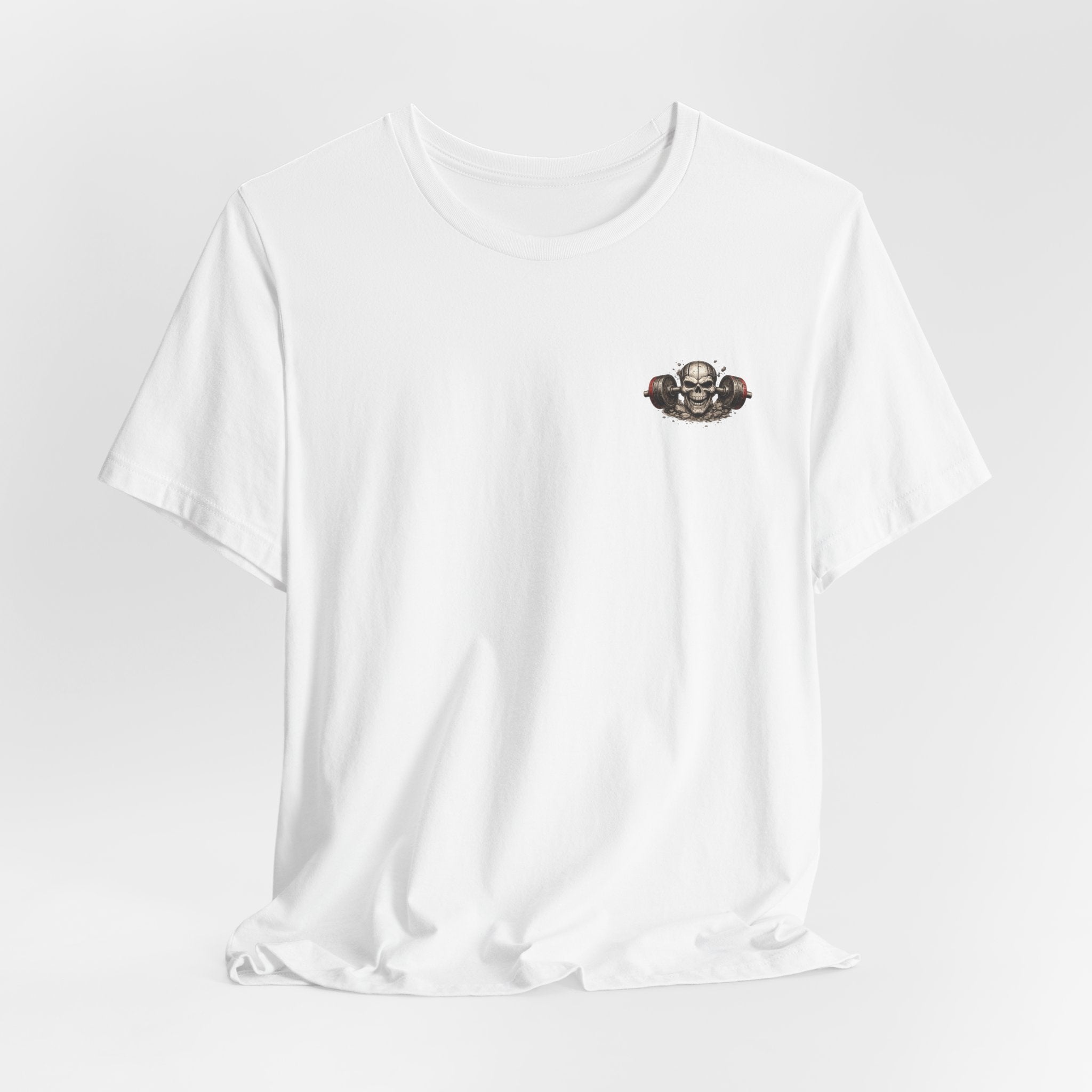 Be Unfkwtbl Tee — Skeletal Strongman Pulling Bus Graphic T‑Shirt