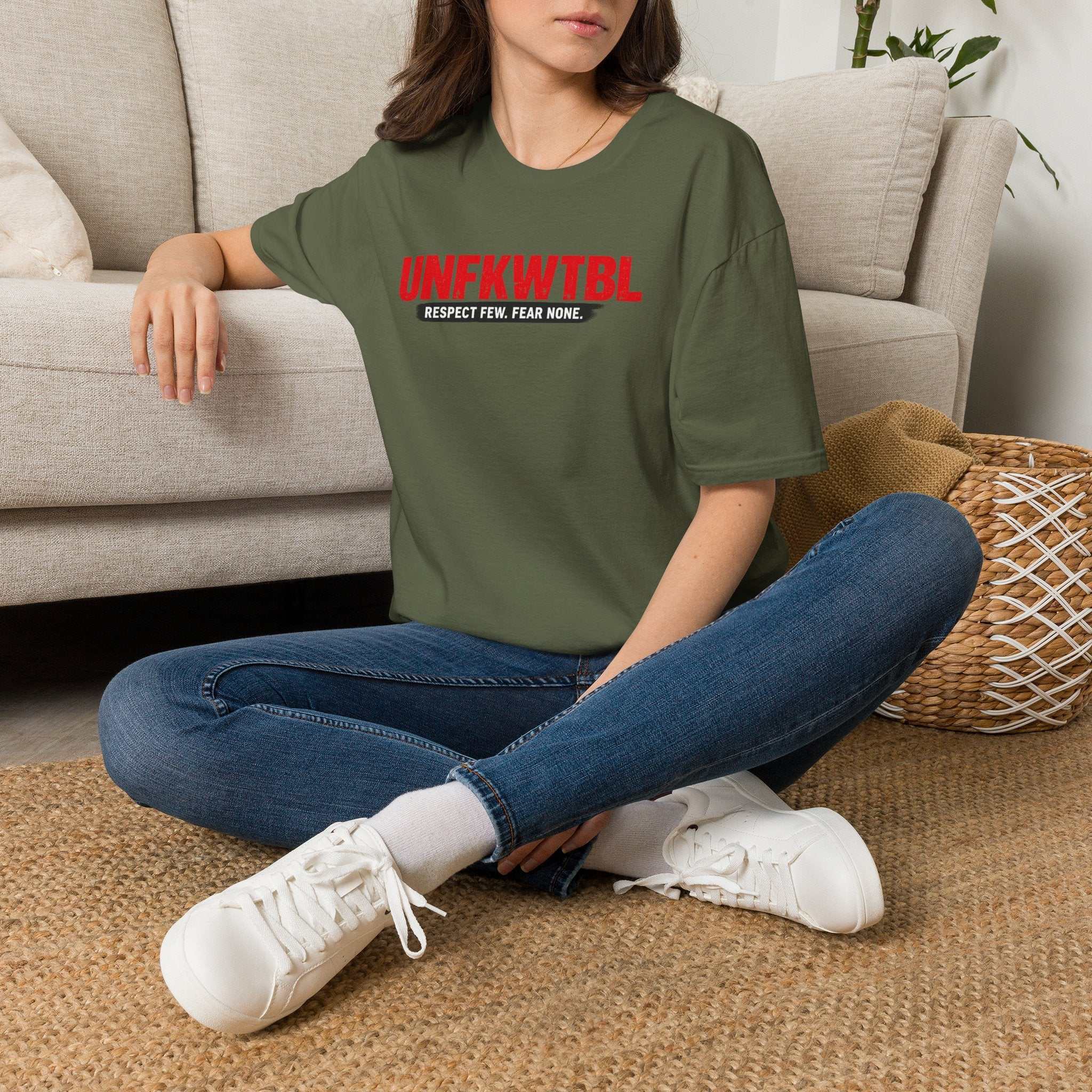 T‑Shirt — UNFKWTBL “Respect Few. Fear None.” Bold Graphic Tee