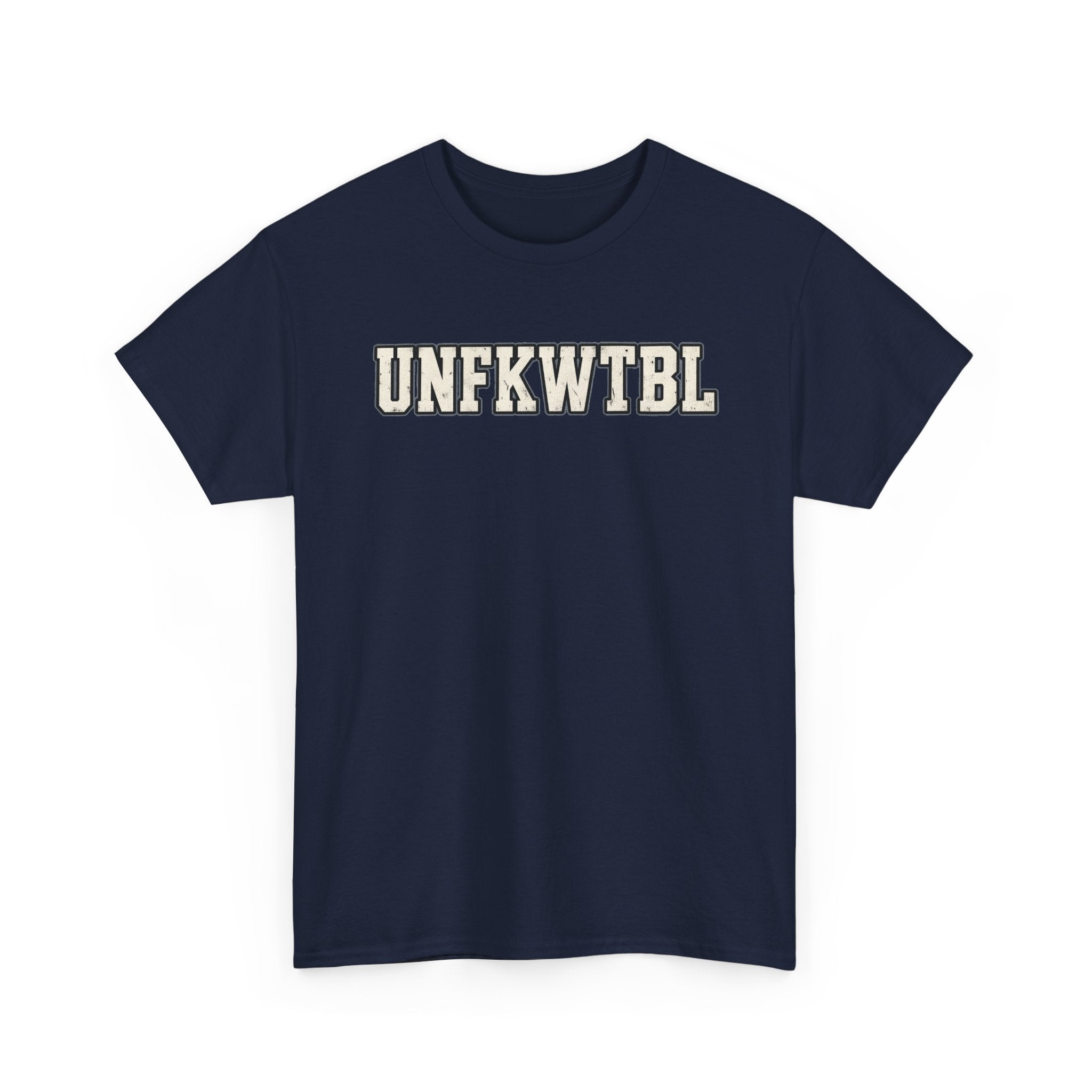UNFKWTBL Graphic Tee — Vintage College Lettering T-Shirt