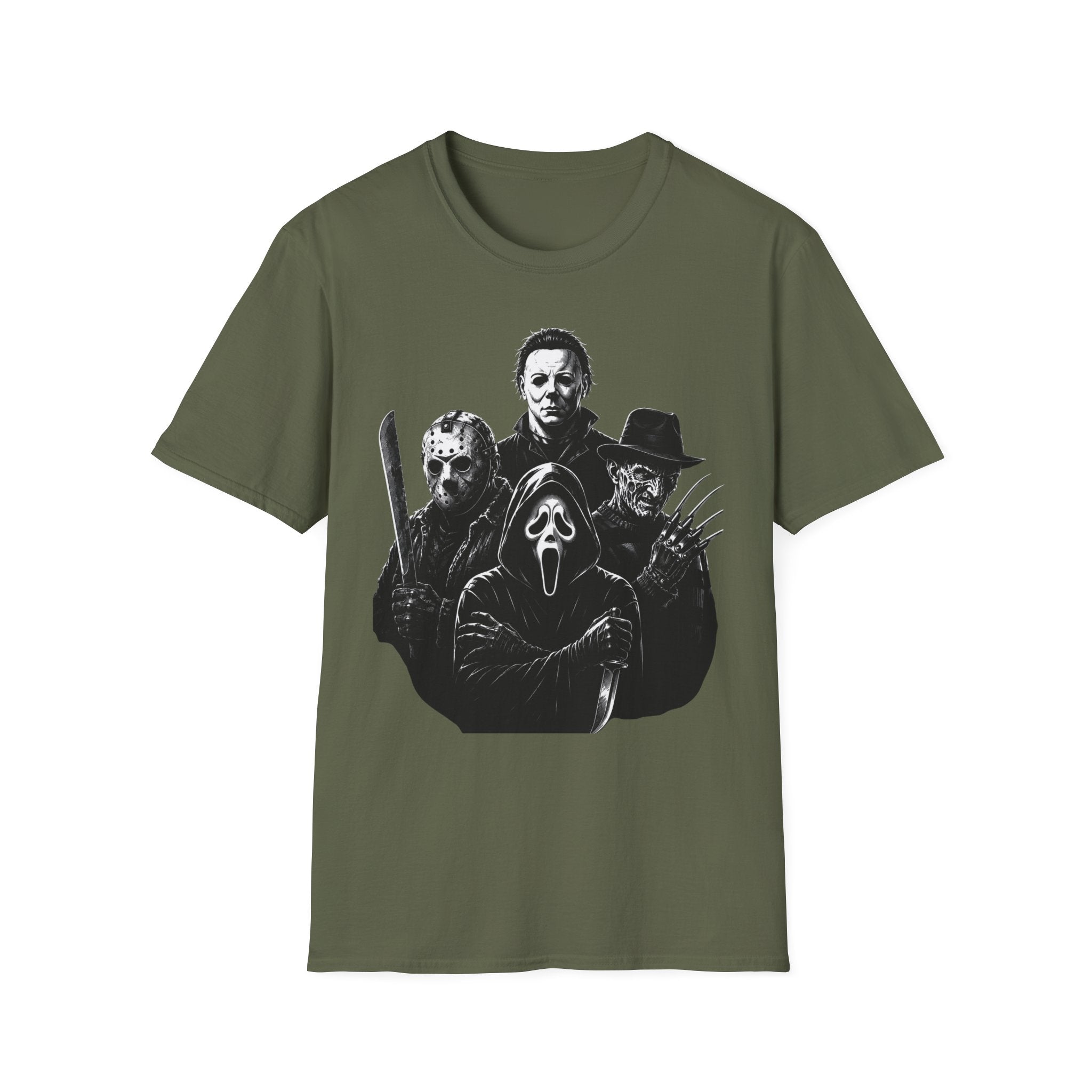 Horror Icons T-Shirt — Michael Myers, Jason, Freddy & Ghostface Graphic Tee