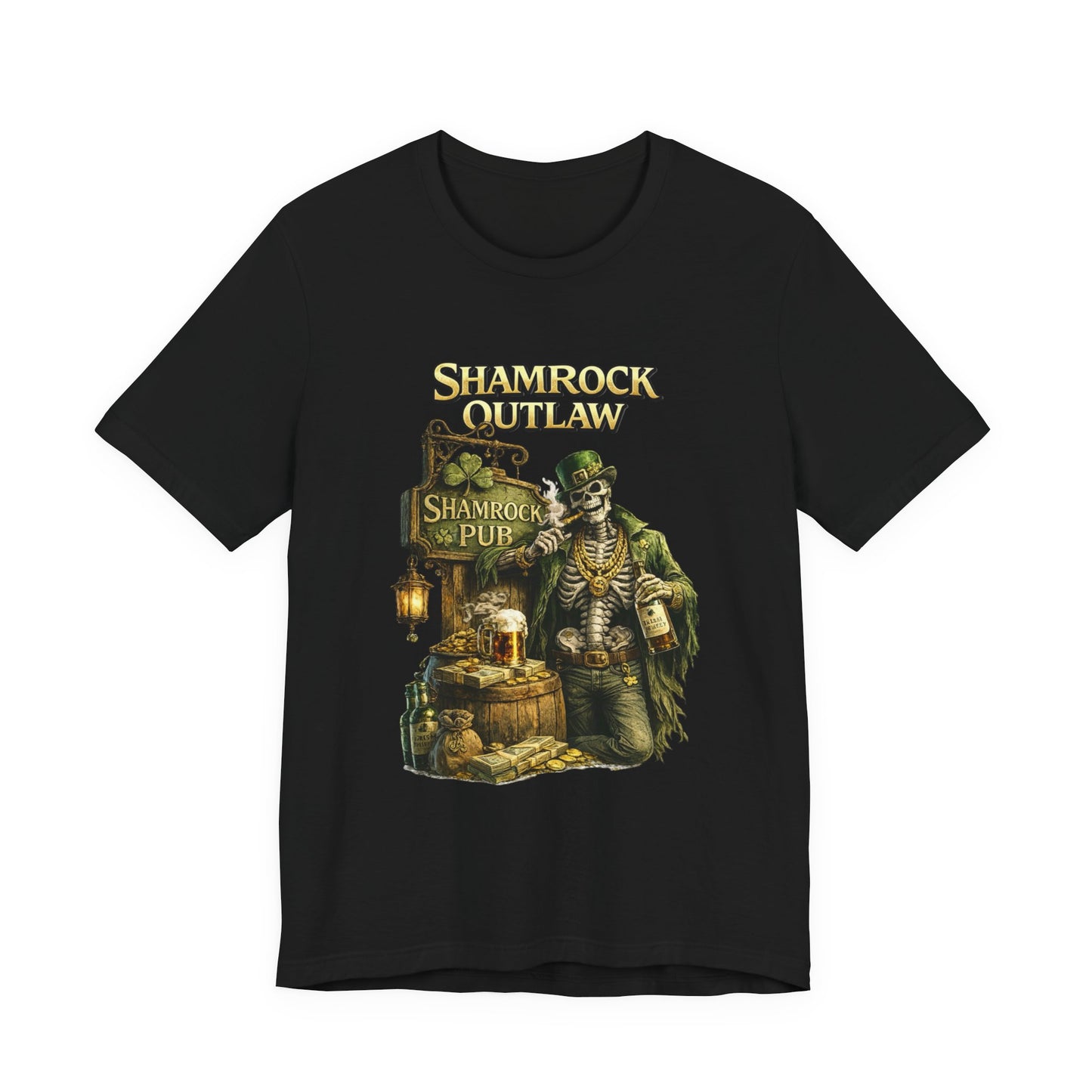 Shamrock Outlaw Tee — Vintage Irish Pub St. Patrick’s Day T‑Shirt