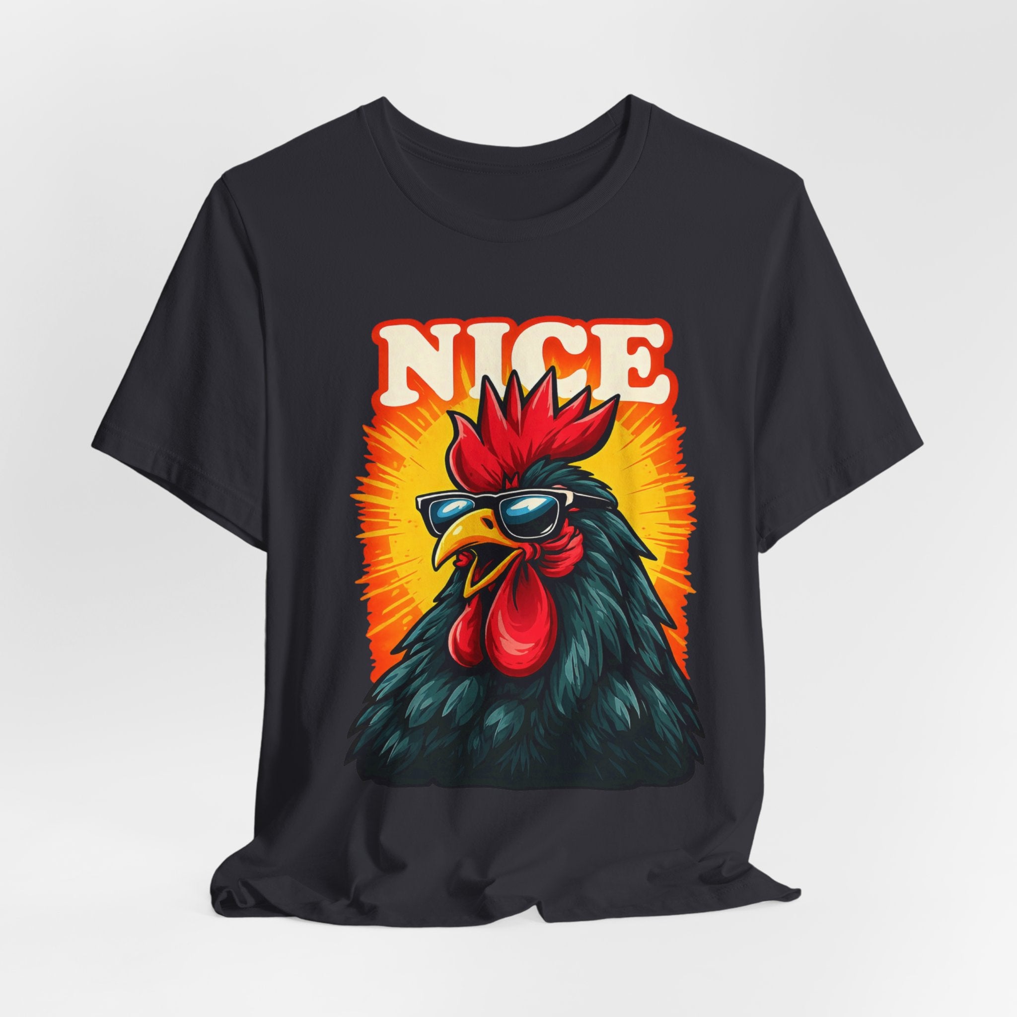 Nice Rooster T-Shirt — Cool Sunglasses Chicken Graphic Tee