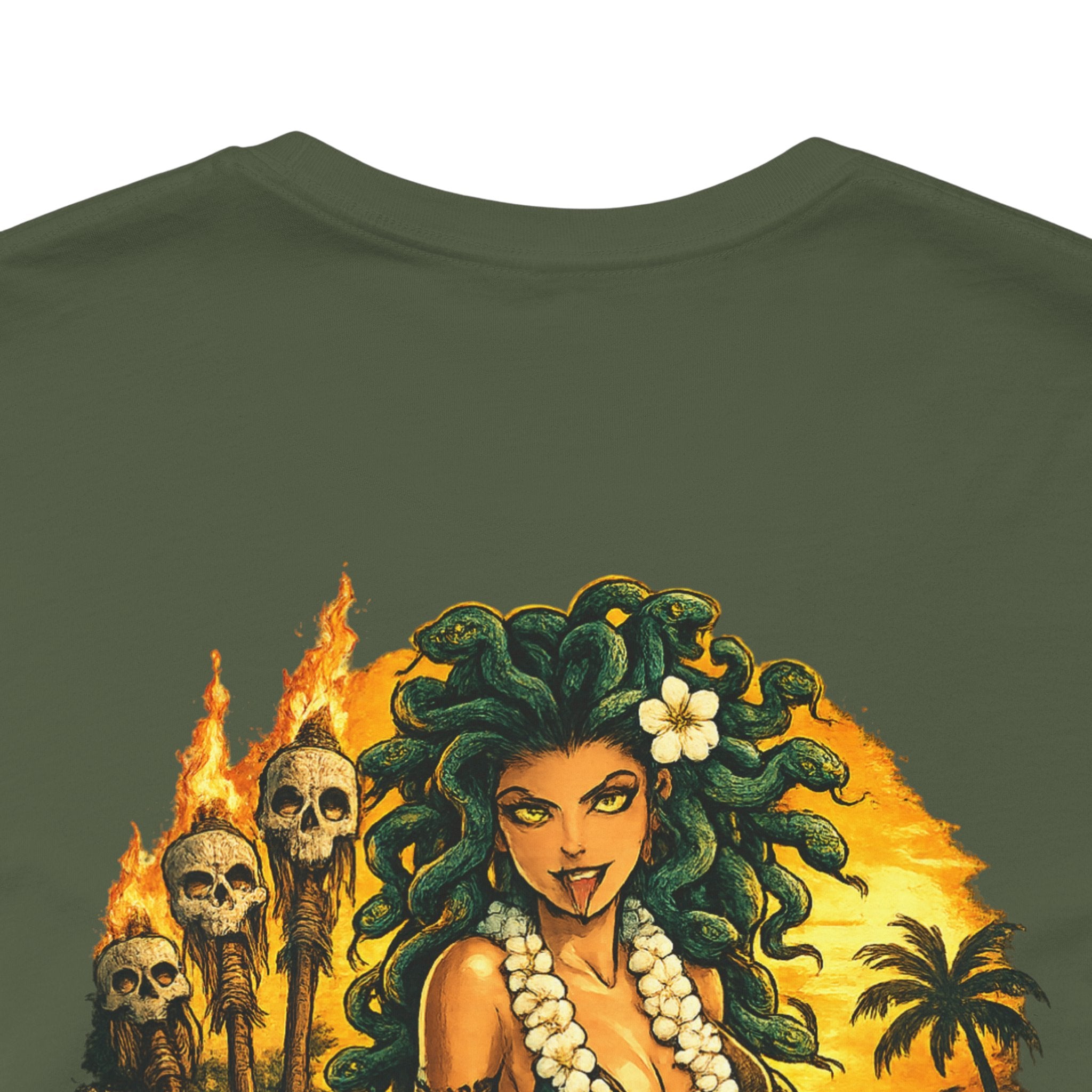 T-Shirt — Vintage Hawaiian Pinup “Look If You Dare” Tropical Surf Tee