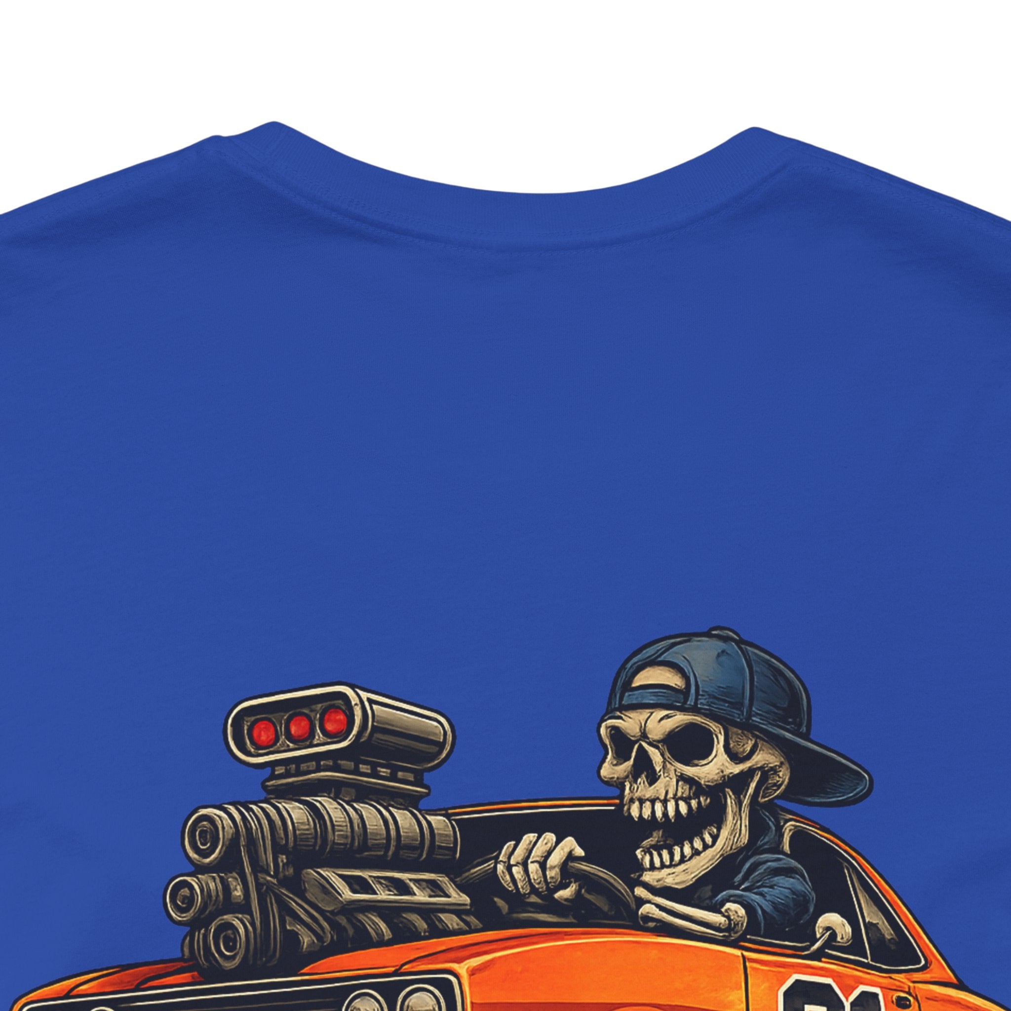 Muscle Car Skull Tee — "Built Different. Drive Hard." Graphic T-Shirt
