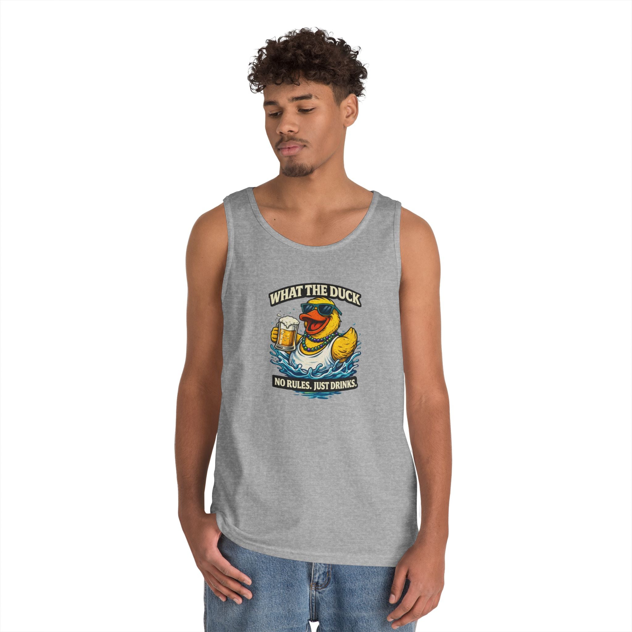 What the Duck Tank Top — Funny Rubber Duck Beer Graphic Tank
