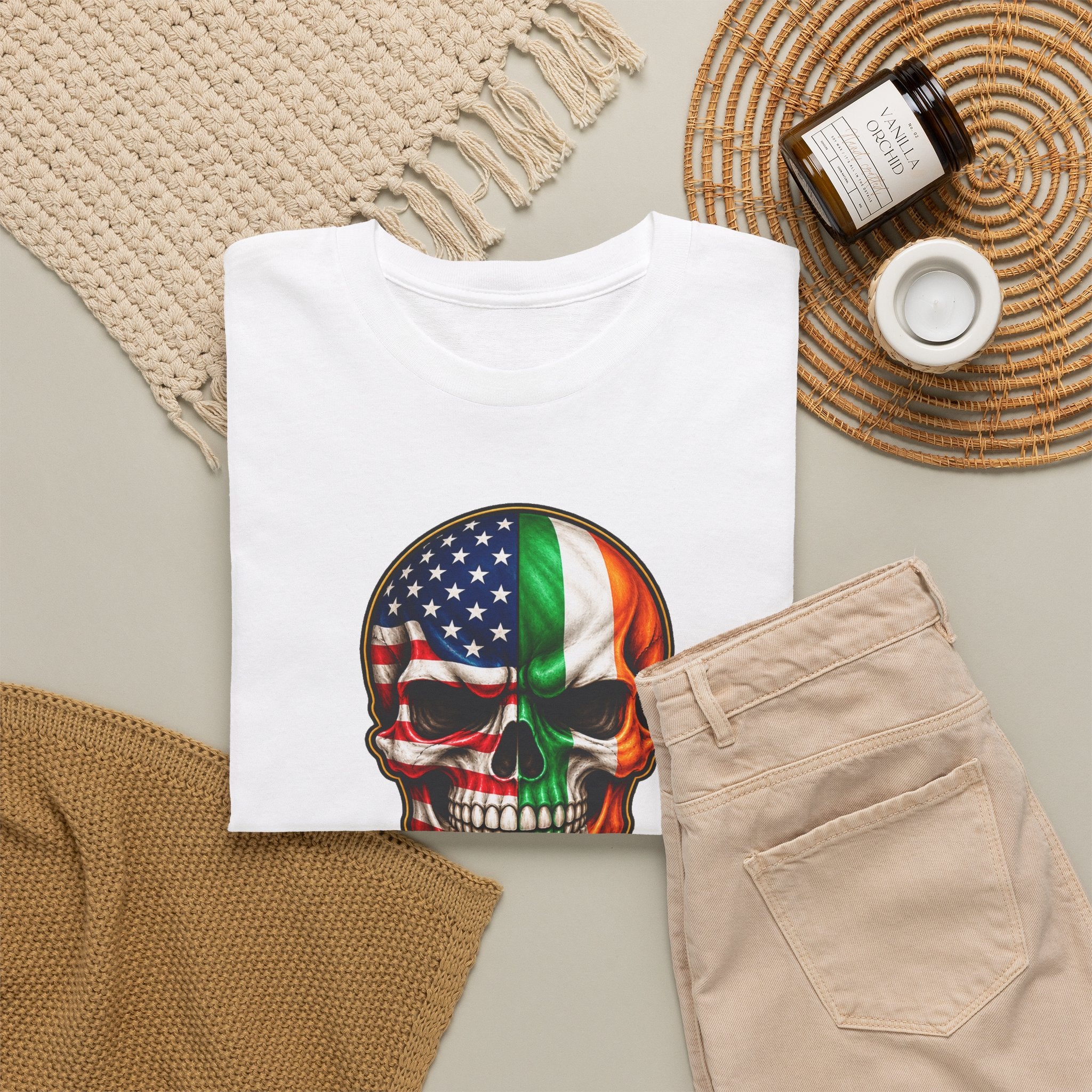 Irish-American Heritage Skull Tee
