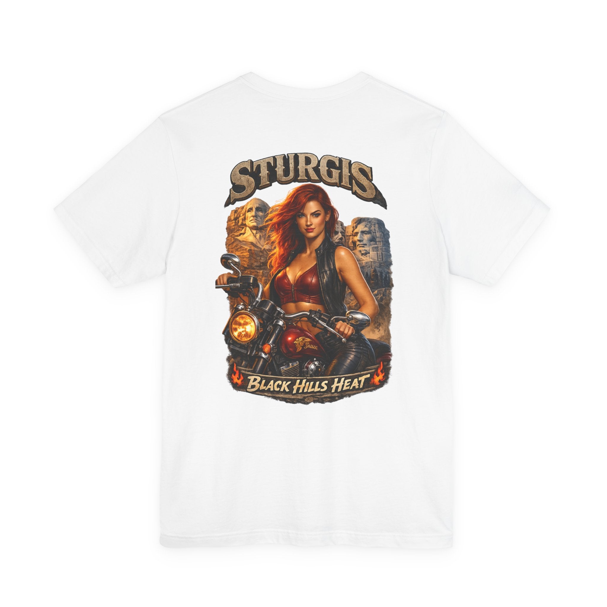 Sturgis Black Hills Heat Motorcycle Tee — Biker Girl Bike Rally T-Shirt
