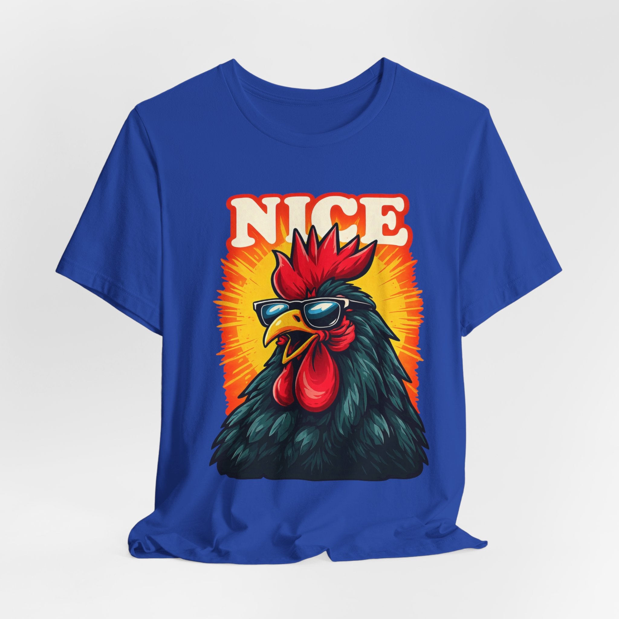 Nice Rooster T-Shirt — Cool Sunglasses Chicken Graphic Tee