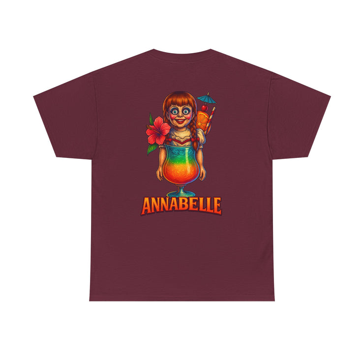 T-Shirt - Tropical Cocktails Annabelle  After a Hard Day of Horror Graphic Tee