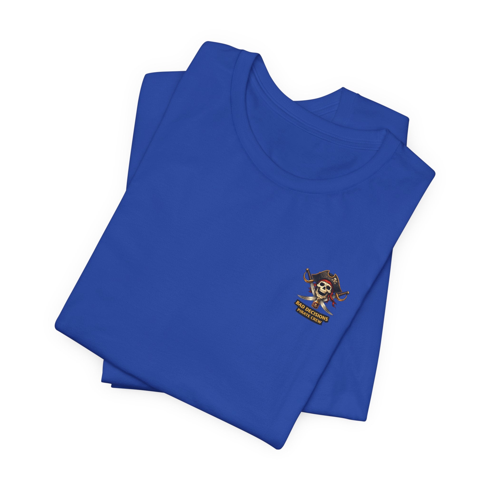 Captain of Bad Decisions Tee — Pirate Skeleton Graphic T-Shirt