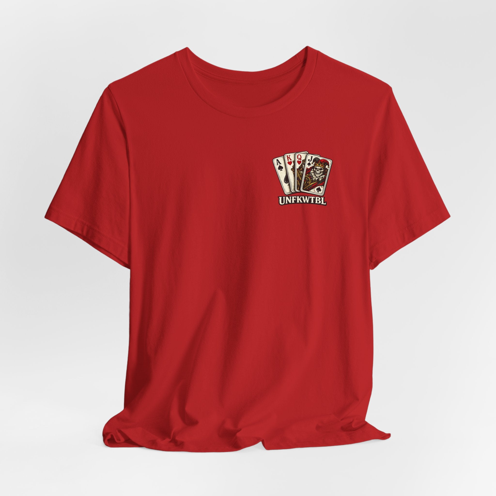 Queen of the House Poker T‑Shirt — Day of the Dead Card Skull Tee