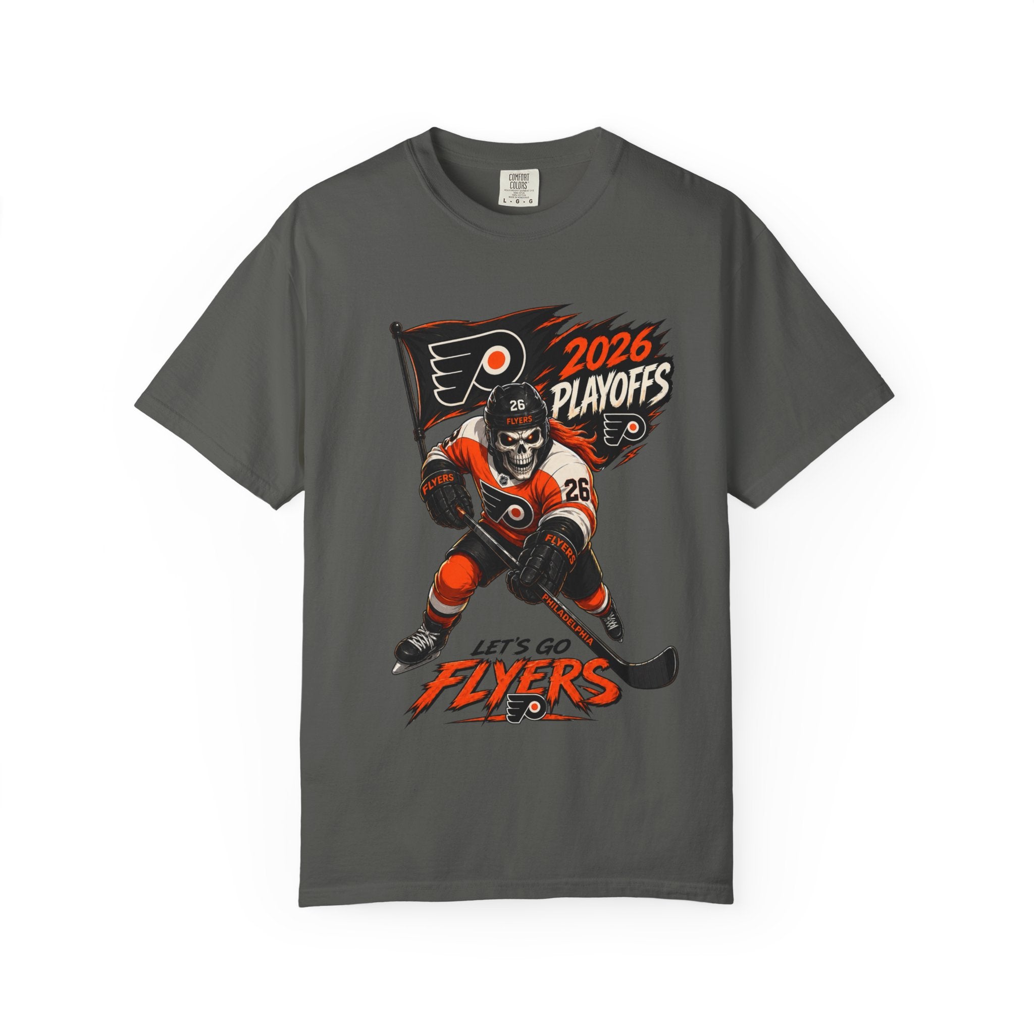 Flyers 2026 Playoffs Hockey T-Shirt — 'Let's Go Flyers' Vintage Skate Design