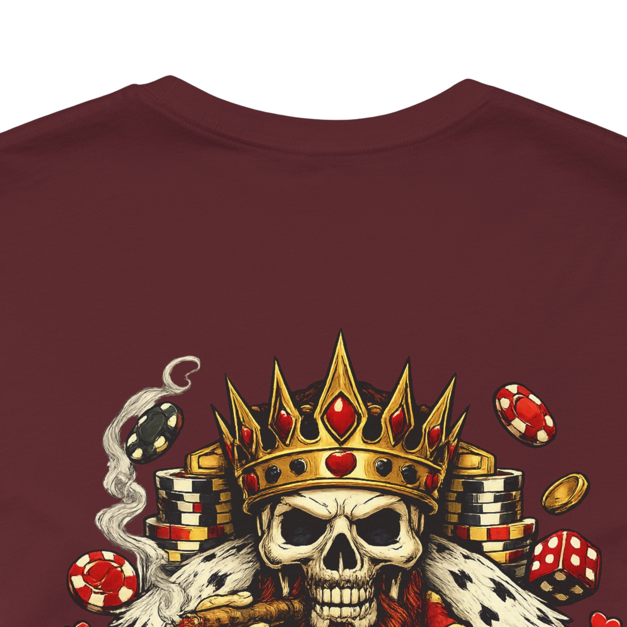 King of Hearts Skull Tee — Poker Playing Card Royalty Graphic T-Shirt