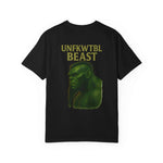 UNFKWTBL BEAST T-shirt casual garment-dyed cotton tee with graphic design for gamers