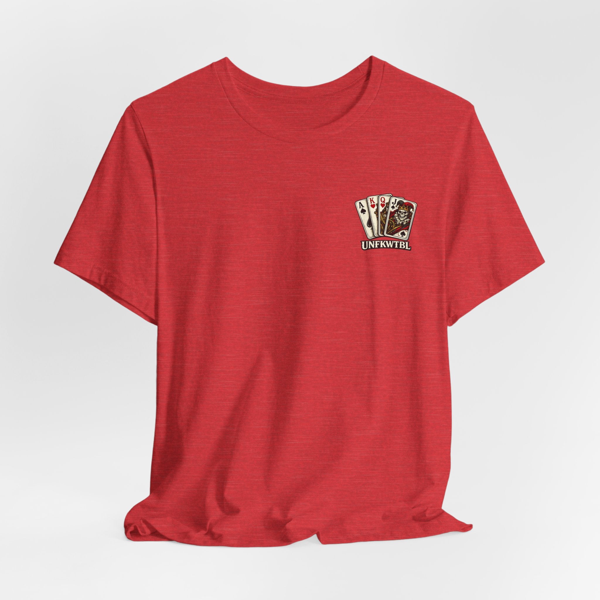 Play Dirty Win Everything Graphic Tee — Poker Skull Pinup T-Shirt