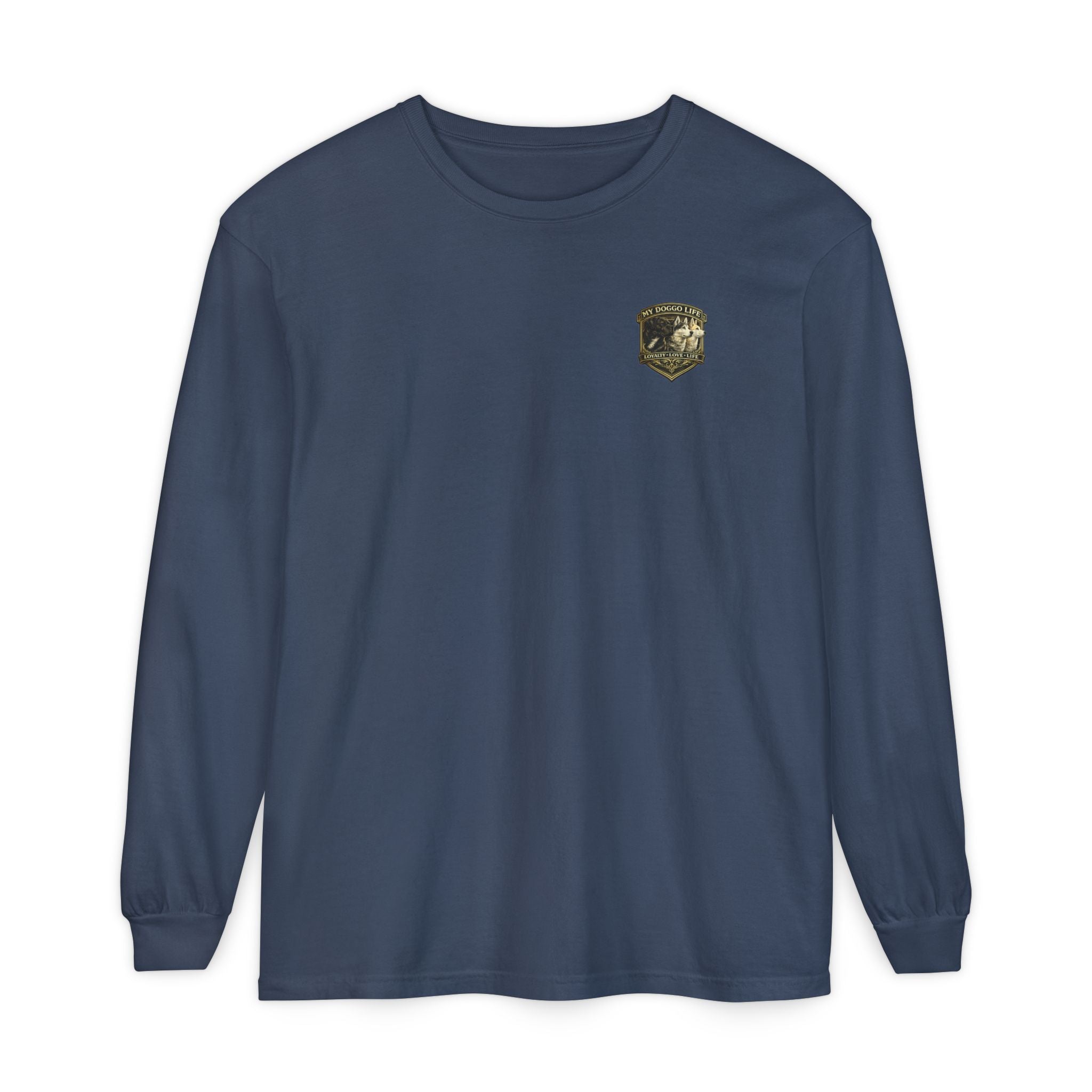 Long Sleeve T-Shirt — "My Doggo Life" Black Dog Graphic