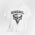 Skull Graphic T-Shirt - UNFKWTBL Gothic Drip Logo Tee