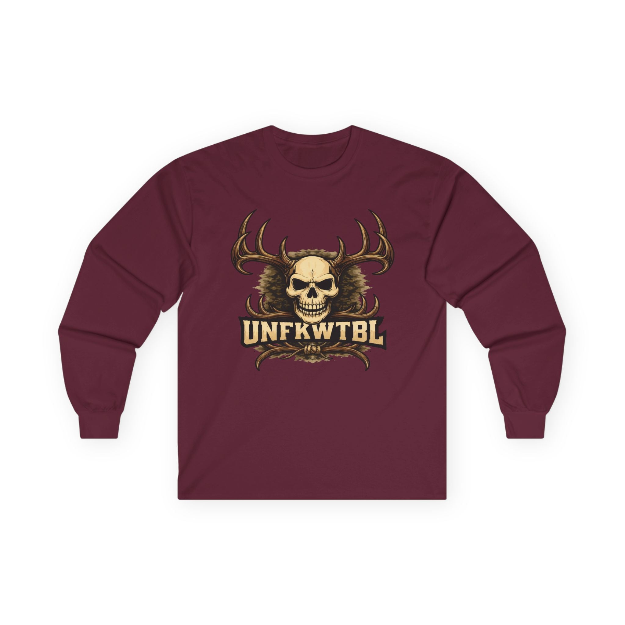 Skull & Antlers Long Sleeve Tee — UNFKWTBL Graphic
