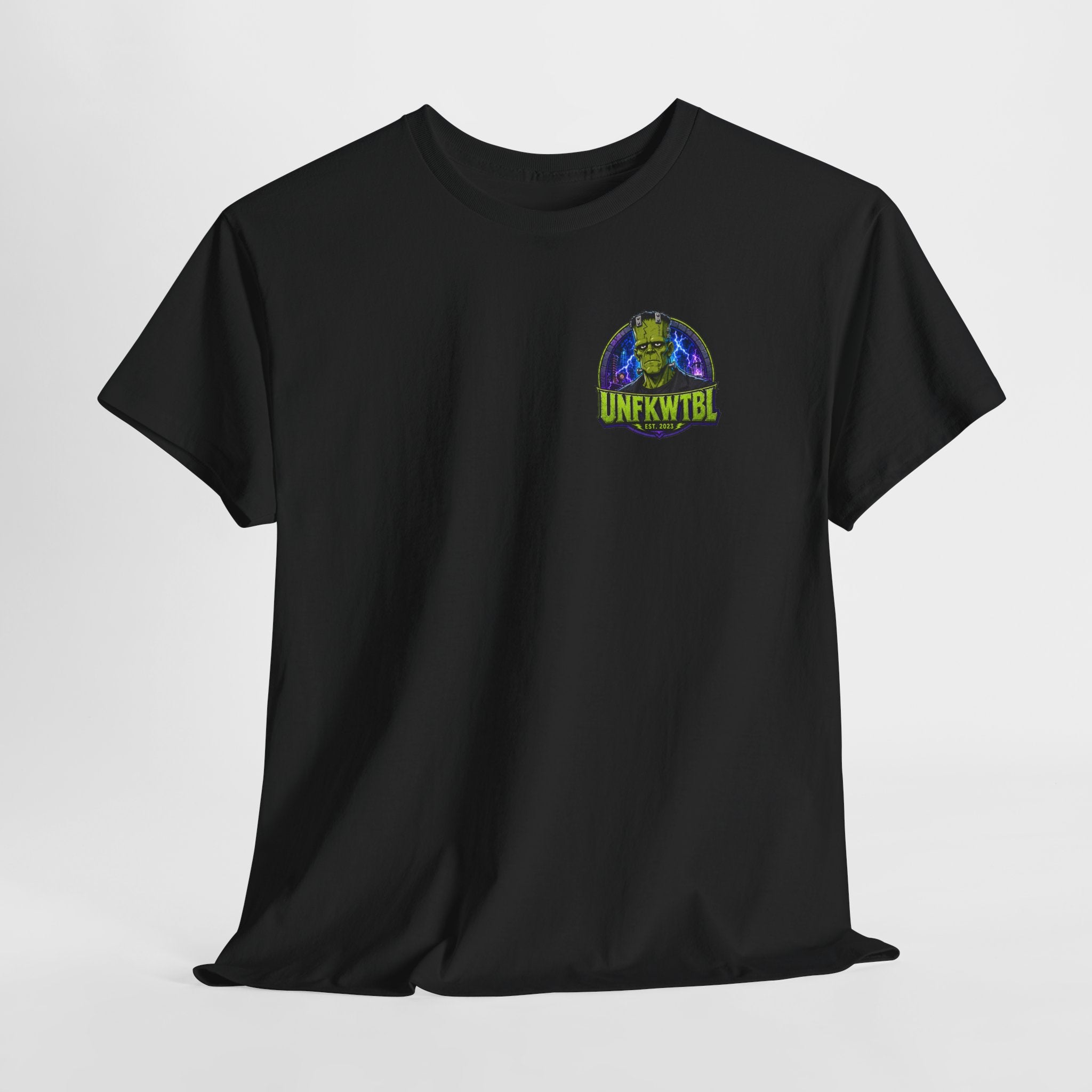 Frankenstein Lab Graphic Tee — "UNFKWTBL" Horror Sci‑Fi T-Shirt