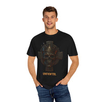 UNFKWTBL Skull King with Celtic Cross Design Unisex T-shirt