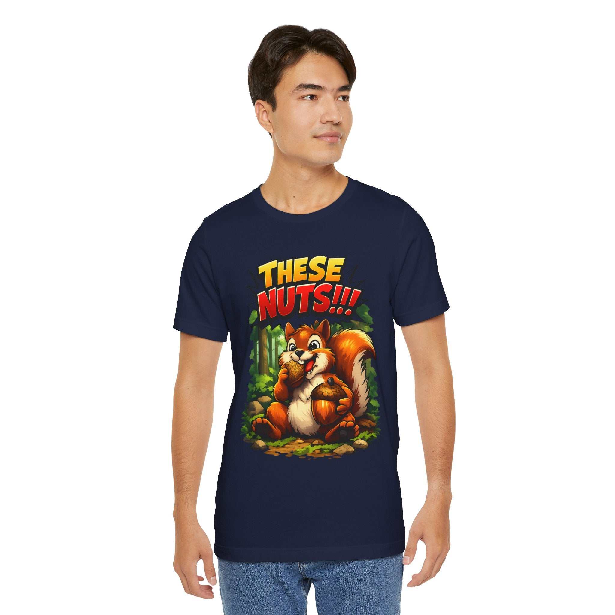 Graphic T-Shirt - Playful Squirrel Woodland Design for Casual Wear