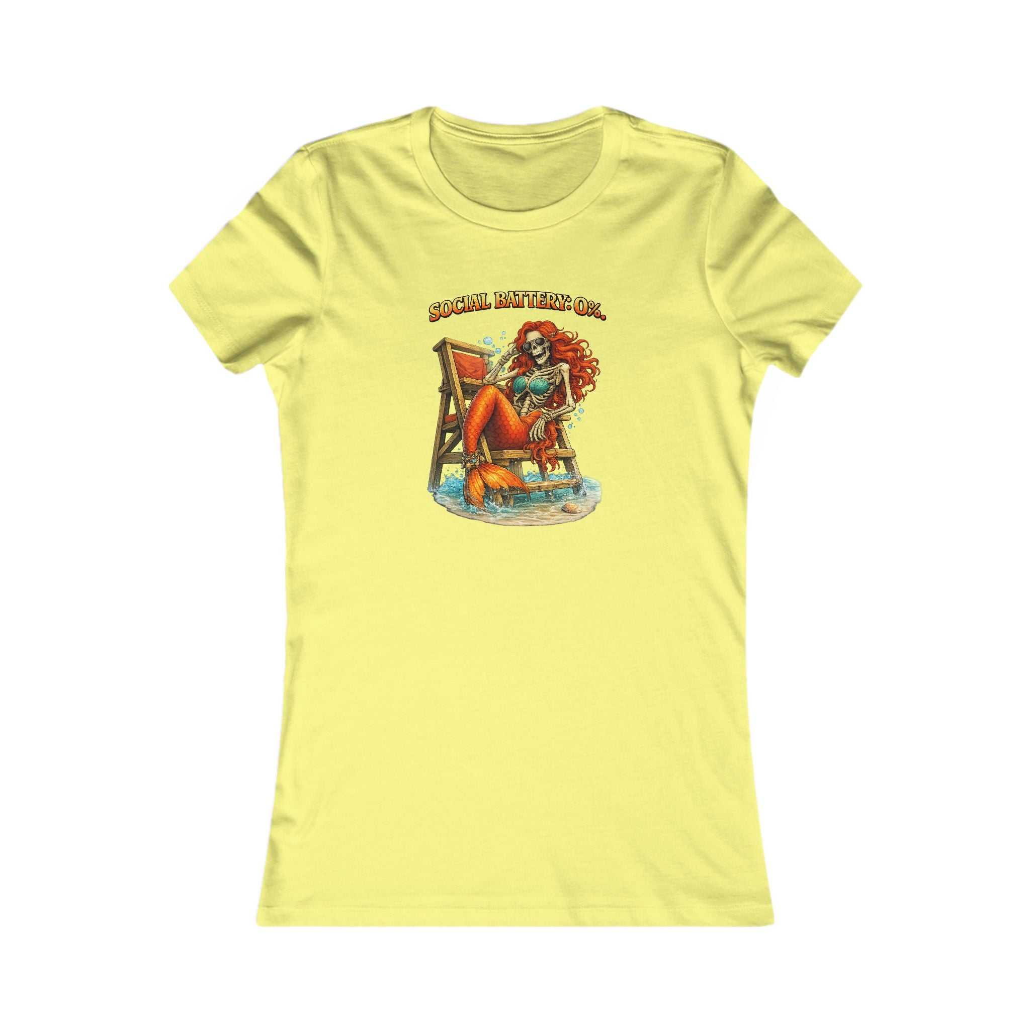 Women’s Beach Mermaid Tee retro pinup graphic slim-fit cotton shirt with mermaid design