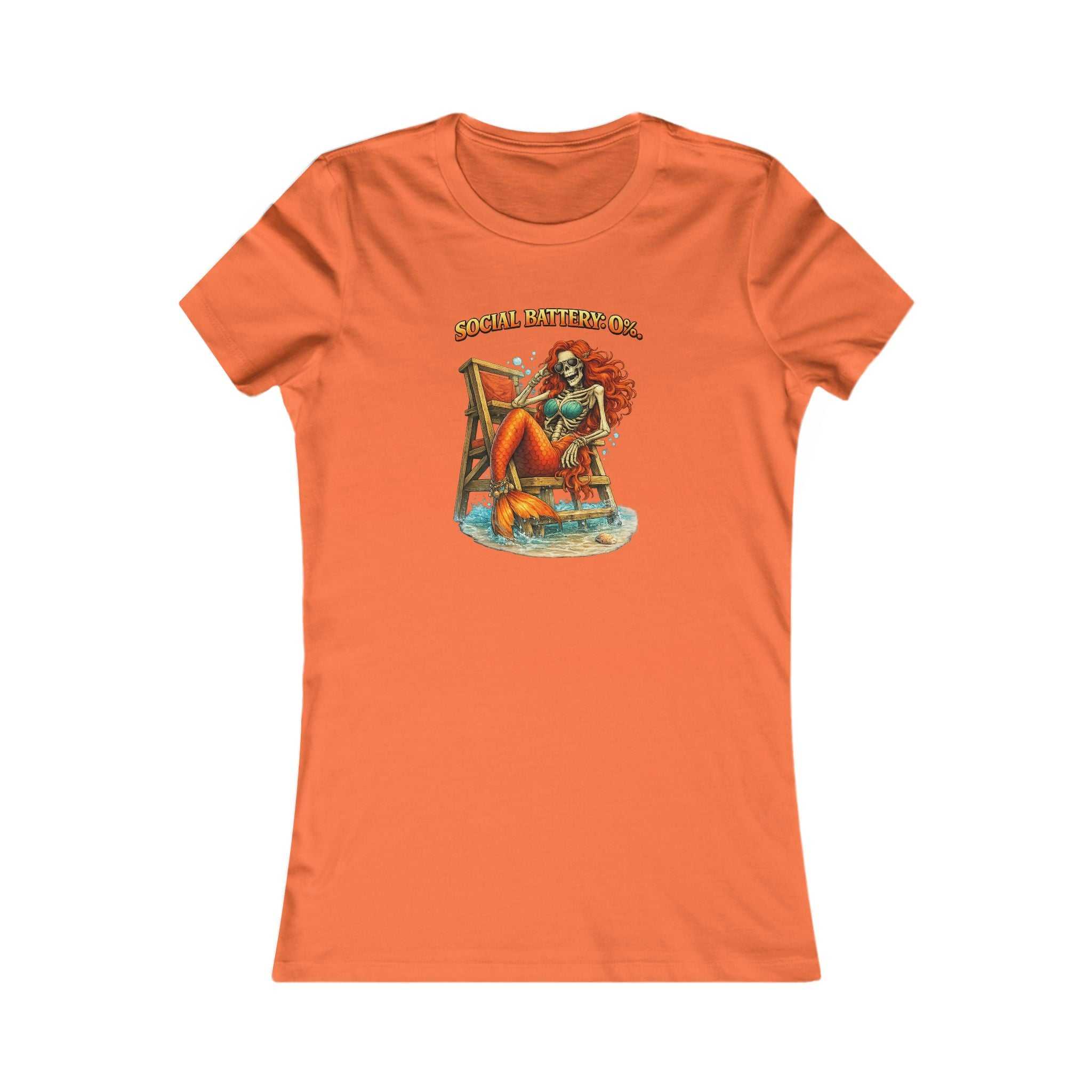 Women’s Beach Mermaid Tee — “Social Distancing, Inc.” Retro Pinup Graphic Shirt
