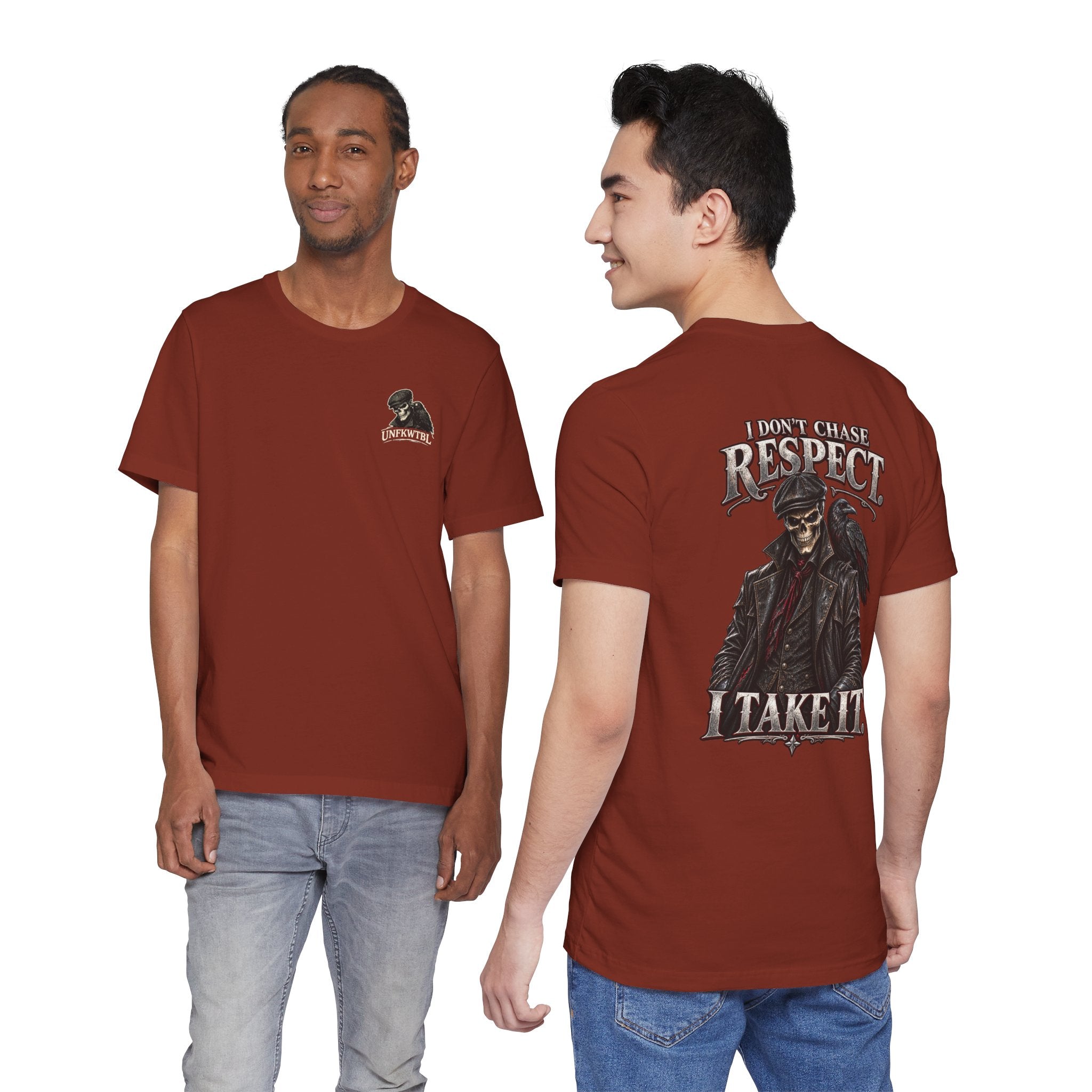 Respect T-Shirt — "I Don't Chase Respect, I Take It" Raven Graphic Tee