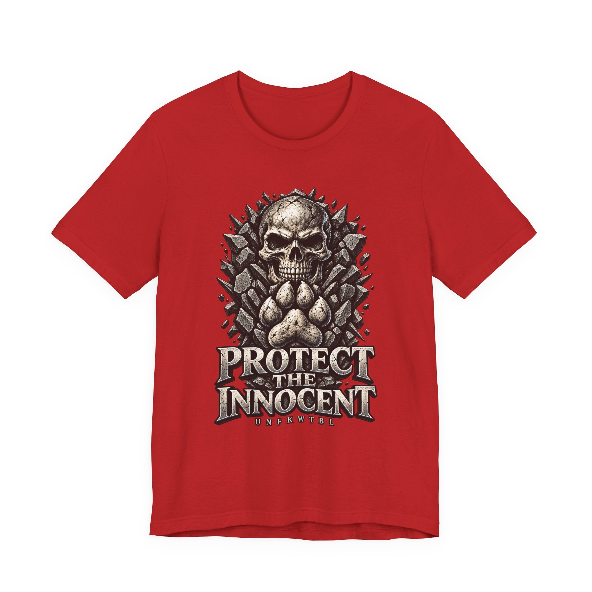 Protect the Innocent Skull Tee — "Harm Them... Answer For It." Statement T-Shirt