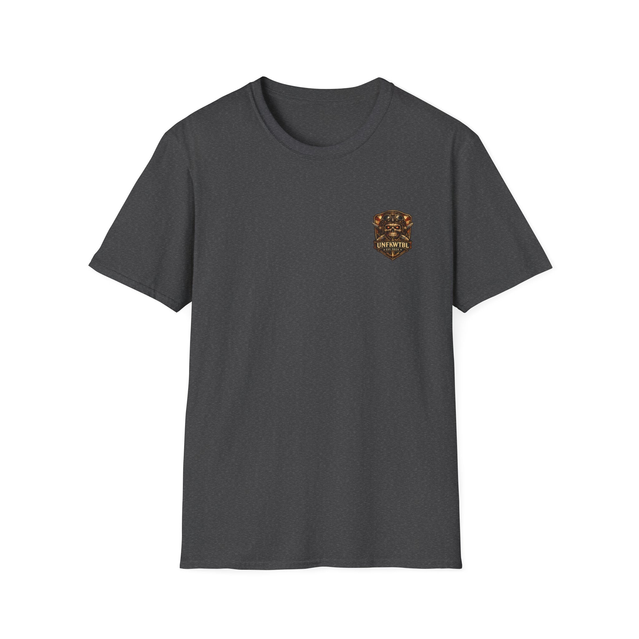 Skull Crest Pocket T‑Shirt — Vintage Gothic Badge Tee