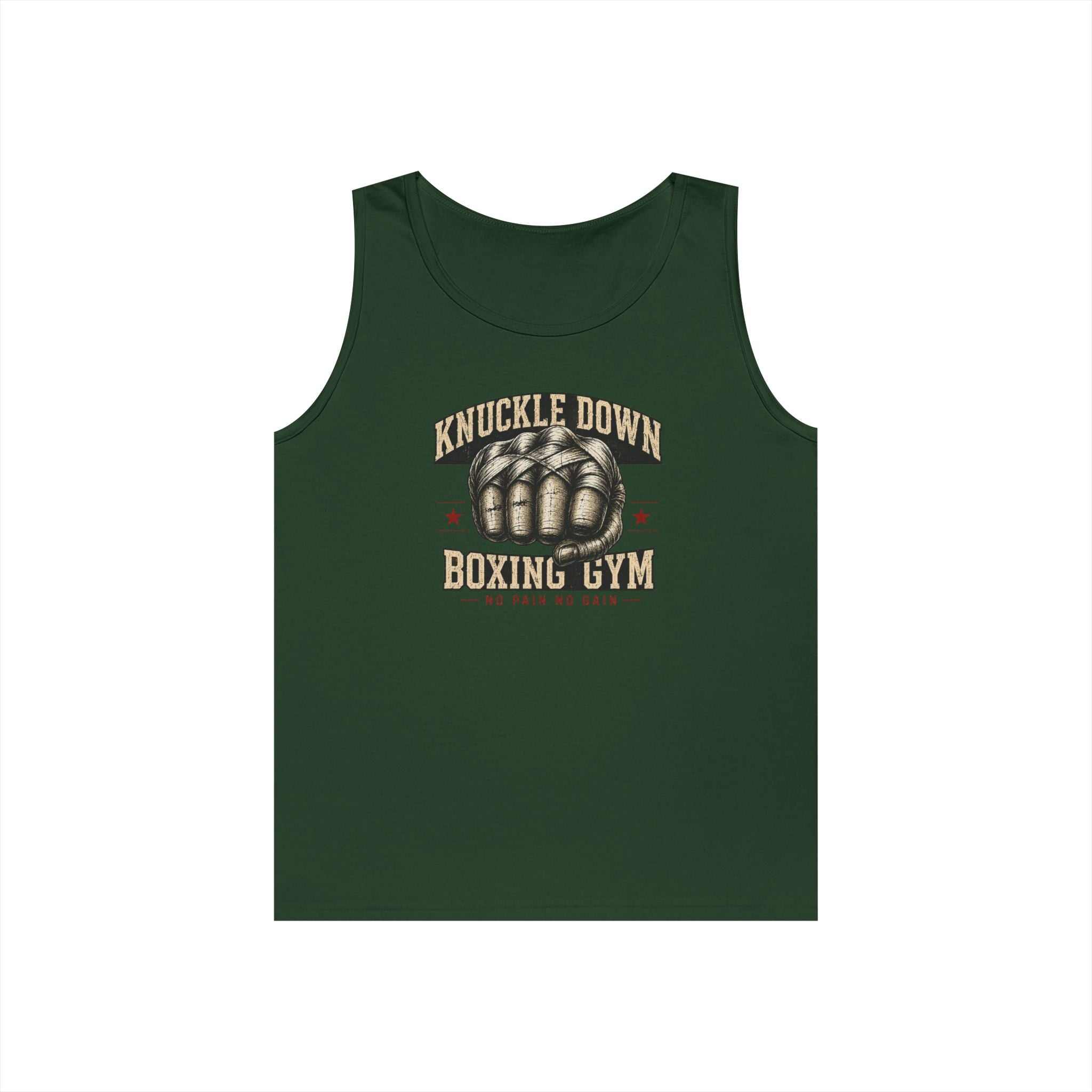 Knuckle Down Boxing Gym Tank Top — Vintage Fist Workout Tank