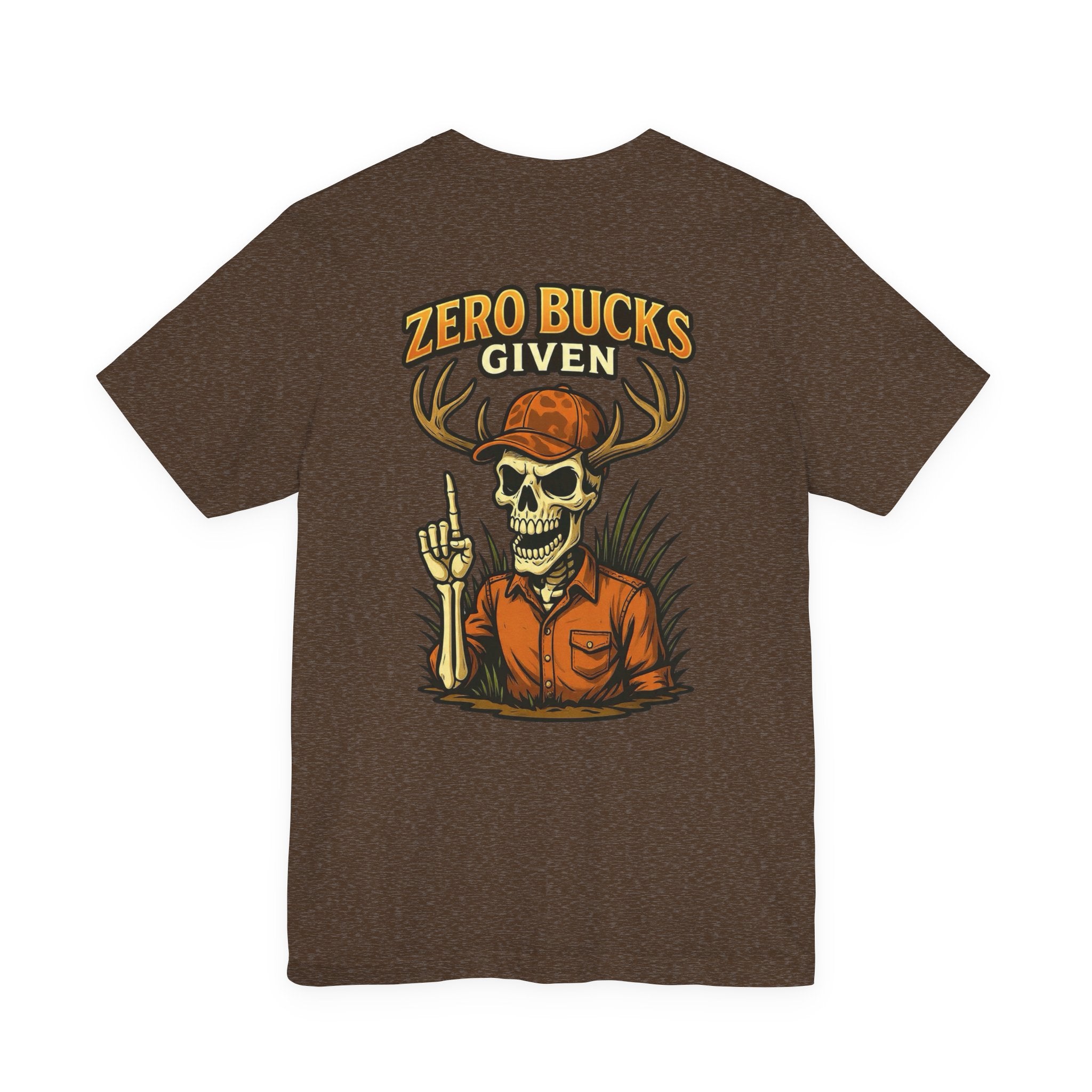 Zero Bucks Given Skull Deer Graphic Tee