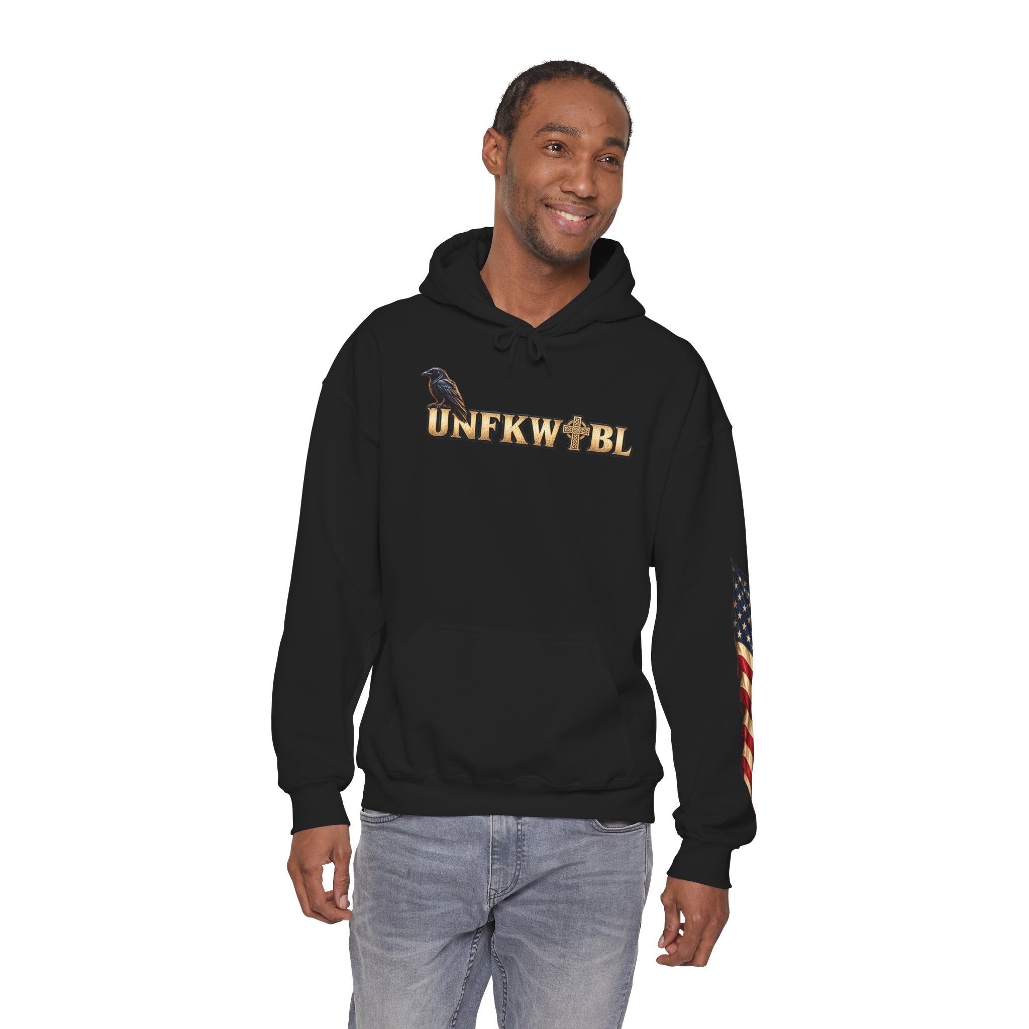 UNFKWTBL The Watcher Raven & Celtic Cross Hoodie