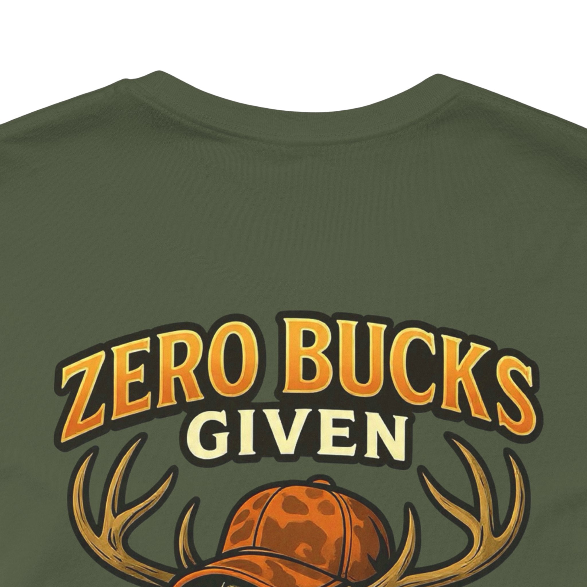 Zero Bucks Given Skull Deer Graphic Tee