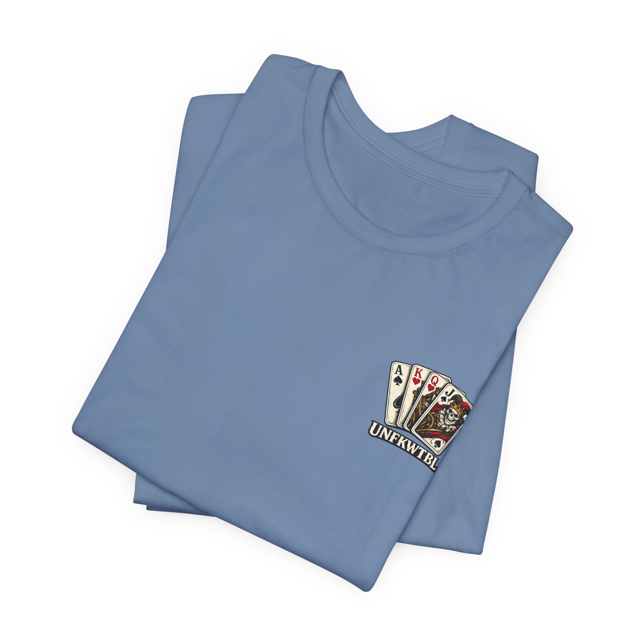 Play Dirty Win Everything Graphic Tee — Poker Skull Pinup T-Shirt