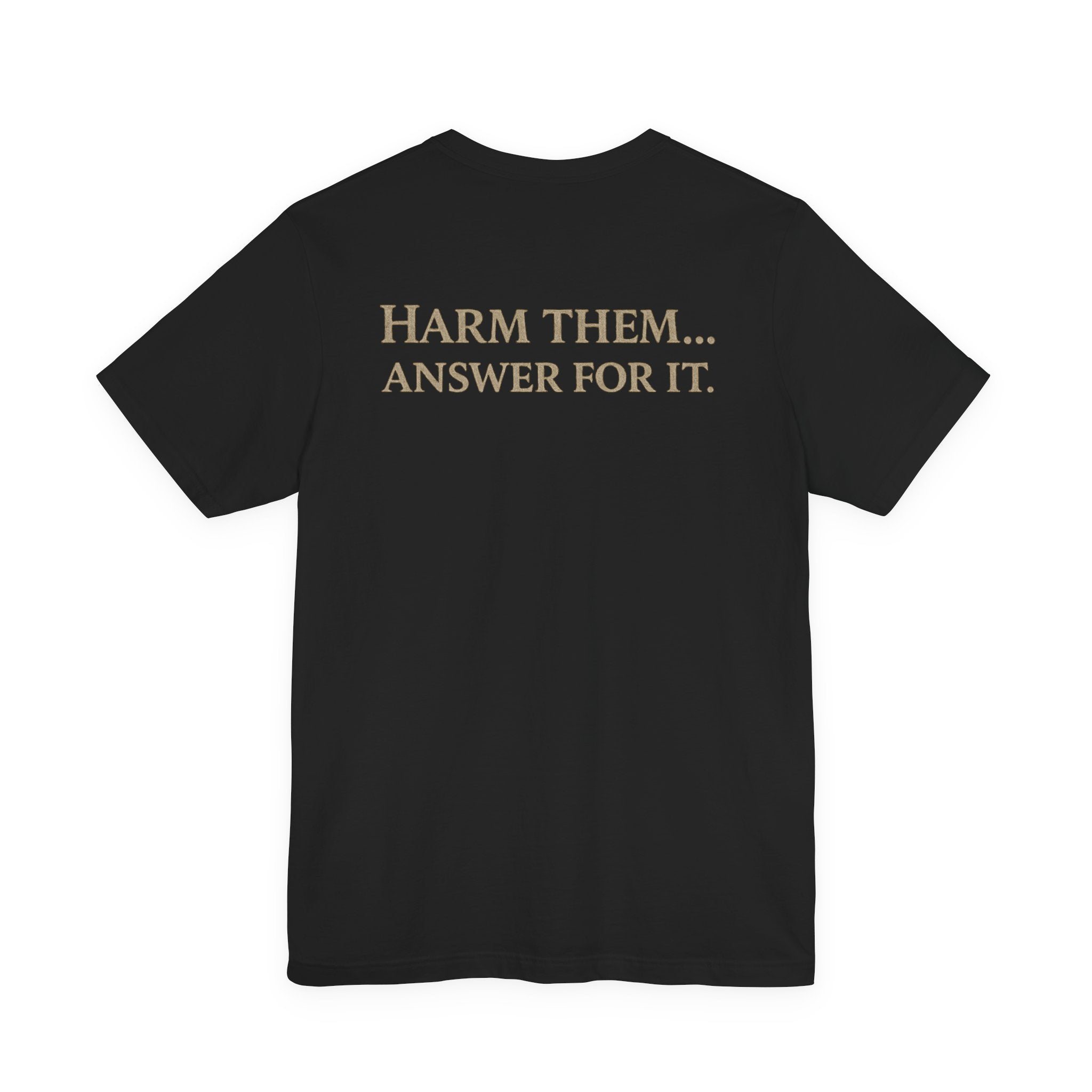 Protect the Innocent Skull Tee — "Harm Them... Answer For It." Statement T-Shirt